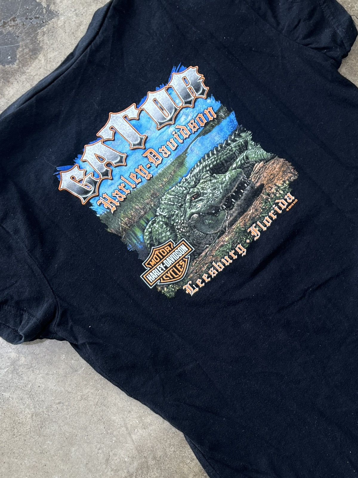 Harley Davidson × Vintage Harley Davidson Gator Florida V-neck W Medium Size M / US 6-8 / IT 42-44 - 1 Thumbnail