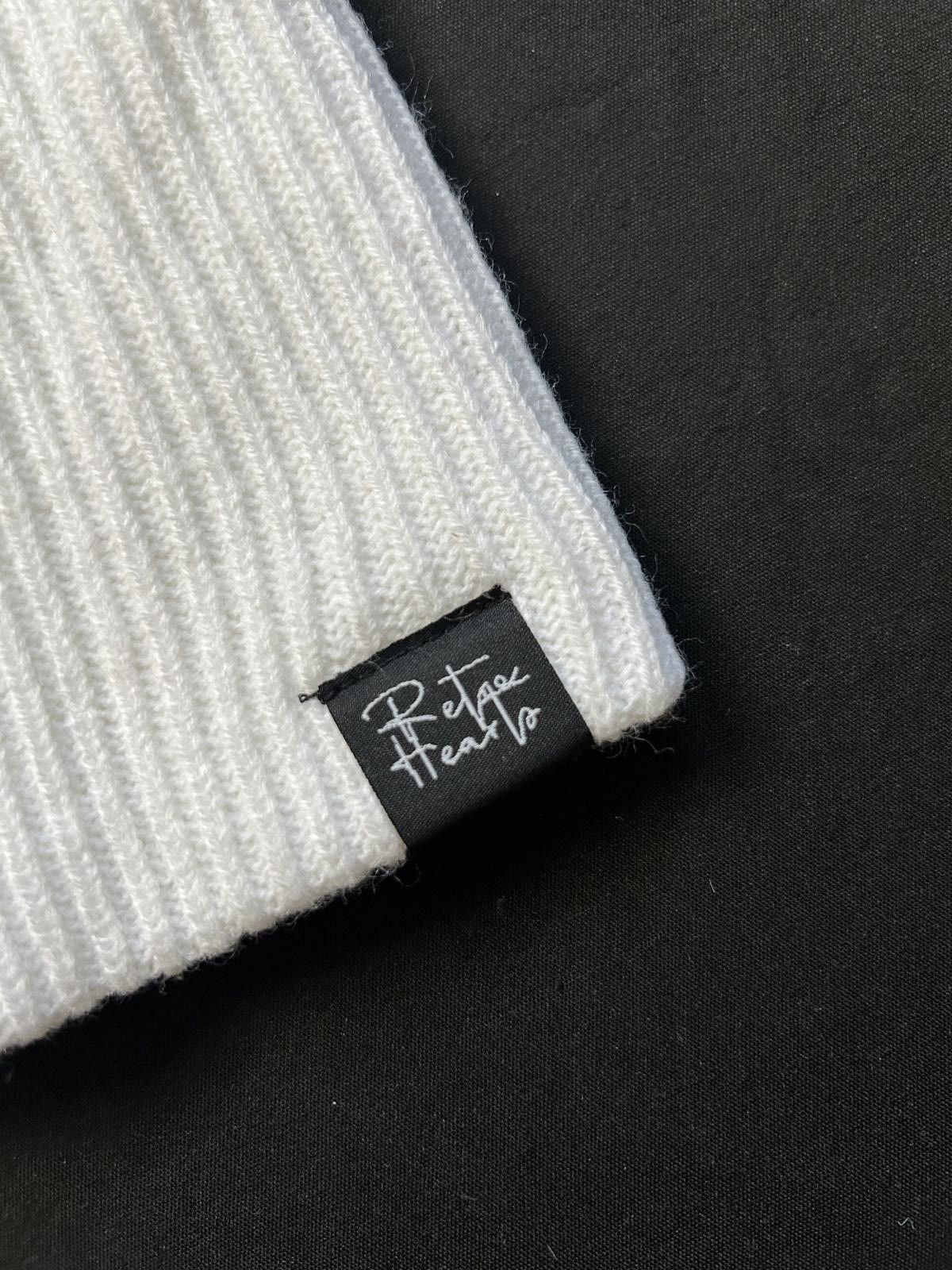 Japanese Brand Rare Box Boys Retro Hearts White Balaclava Ski Mask OS Size ONE SIZE - 4 Thumbnail