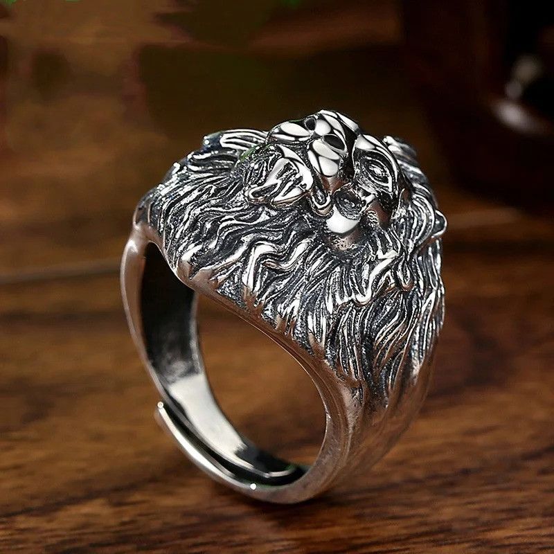 Other Retro Lion Head Large Ring Size ONE SIZE - 3 Thumbnail