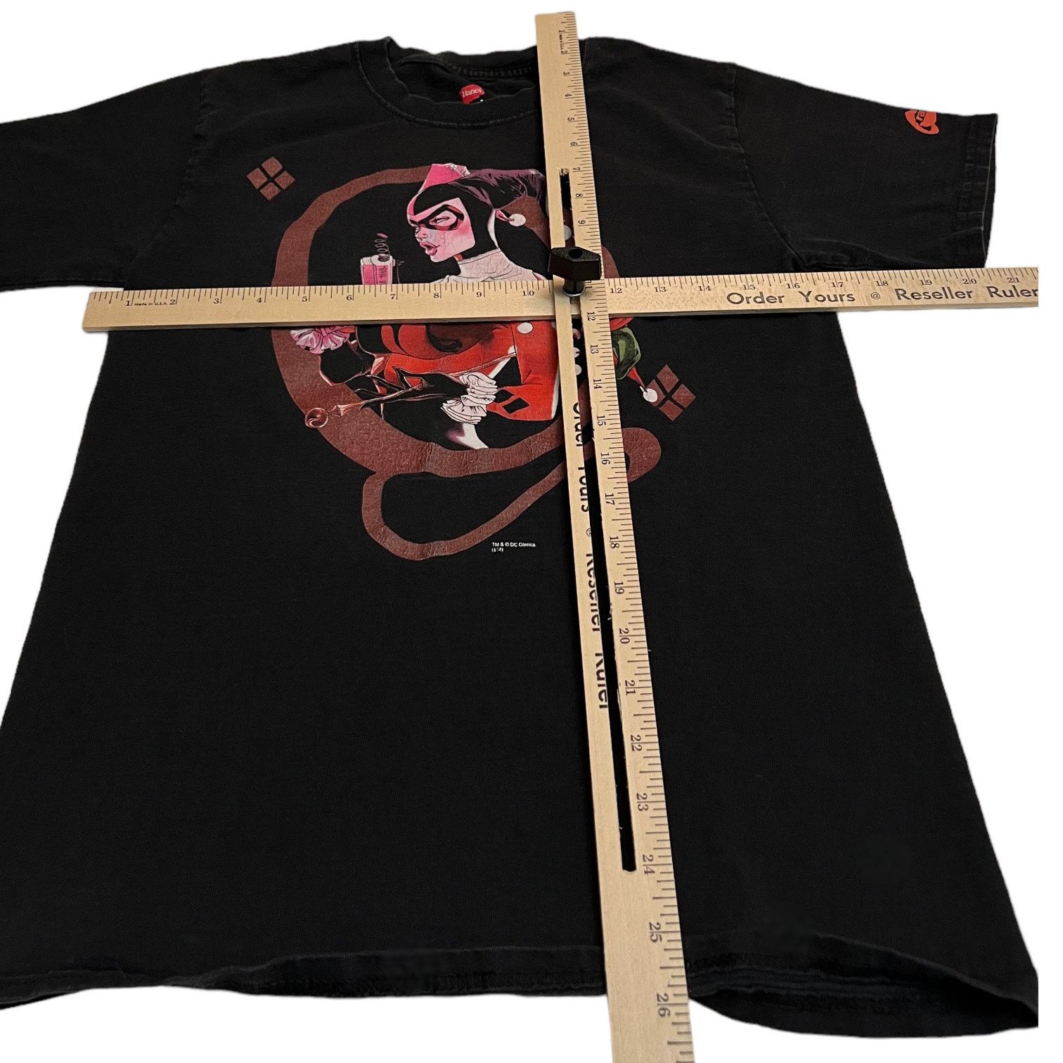DC Comics Vintage Harley Quinn Graphitti T-Shirt Black - Rare 2008 Tee Size US S / EU 44-46 / 1 - 6 Thumbnail
