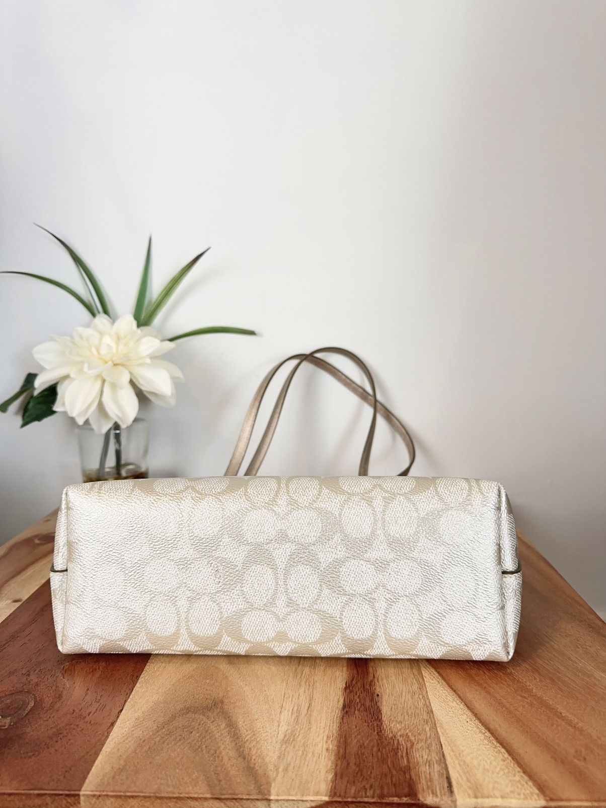 Coach NWT Coach Fiona Zip Tote Bag In Signature Canvas Size ONE SIZE - 4 Thumbnail