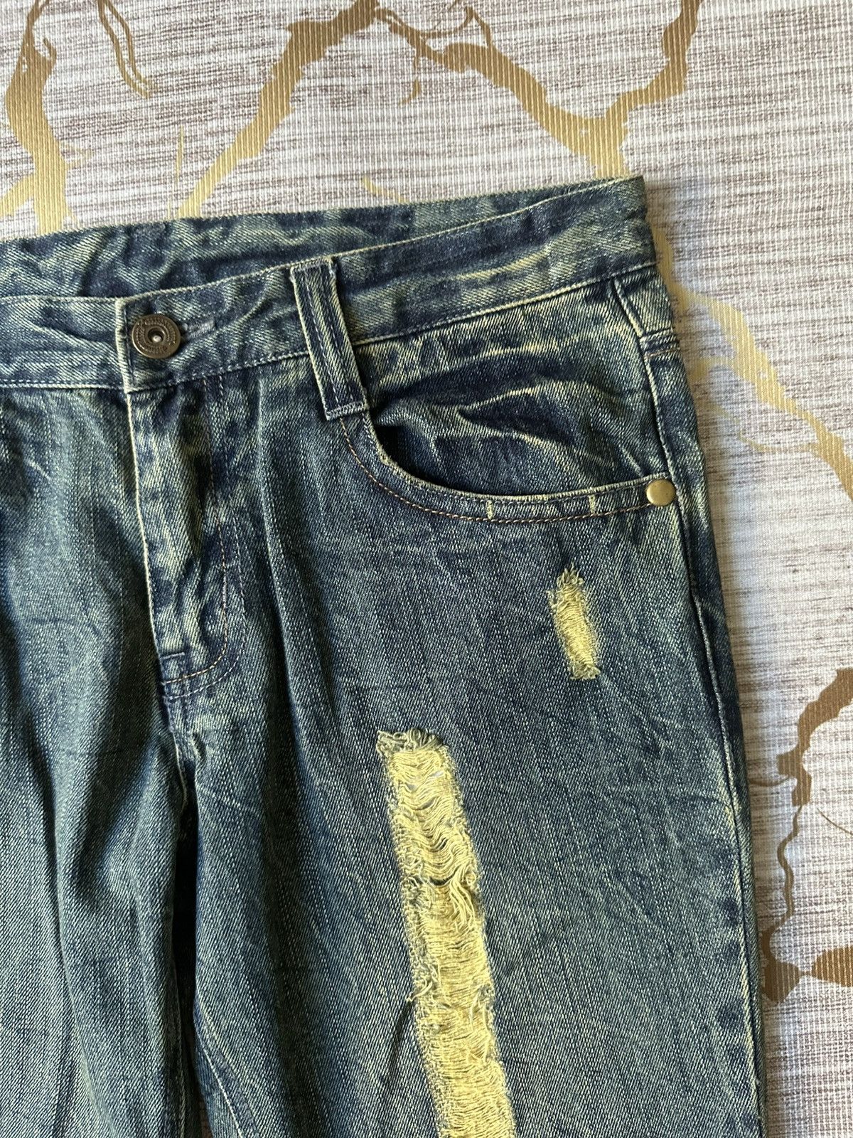Tornado Mart FLARE Tornado Mart Design Style Distressed Denim Size US 34 / EU 50 - 12 Thumbnail