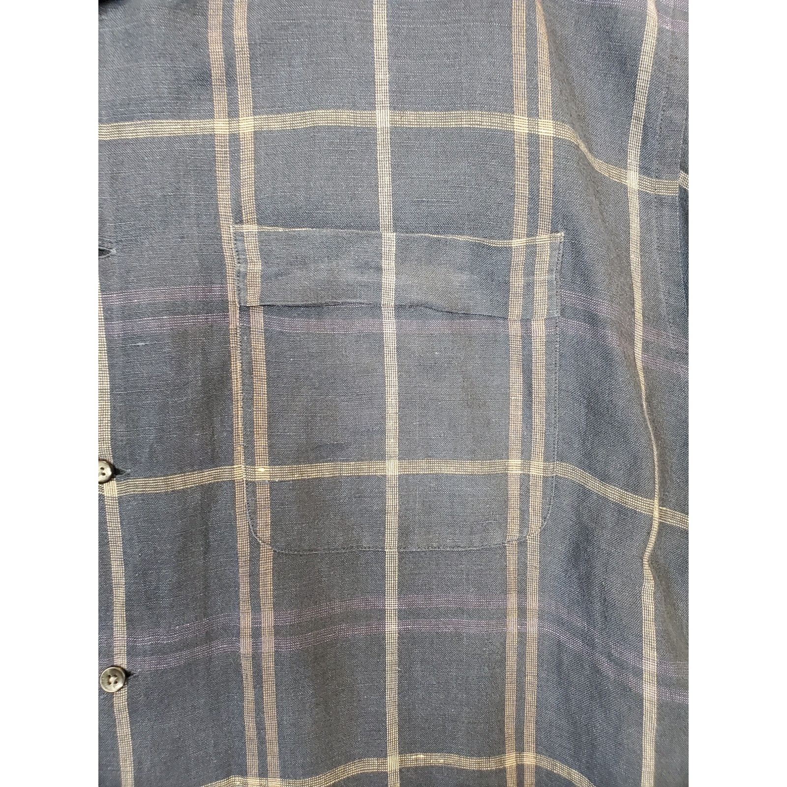 Other Men's XL Blue Linen/Cotton Short Sleeve Shirt Size US XL / EU 56 / 4 - 6 Thumbnail