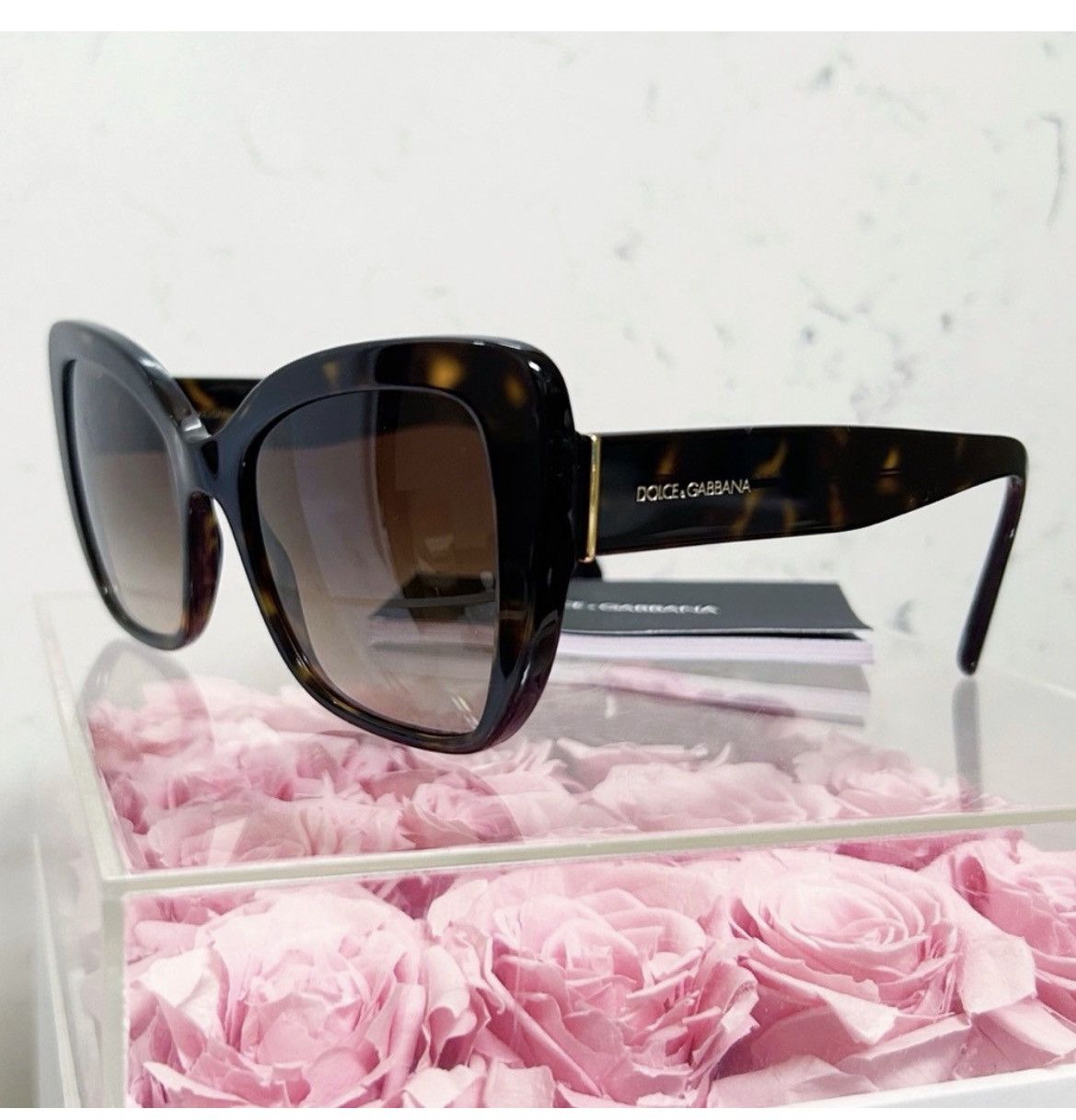 Dolce & Gabbana Authentic Dolce & Gabbana Havana DG4348 Butterfly Sunglasses Size ONE SIZE - 10 Thumbnail