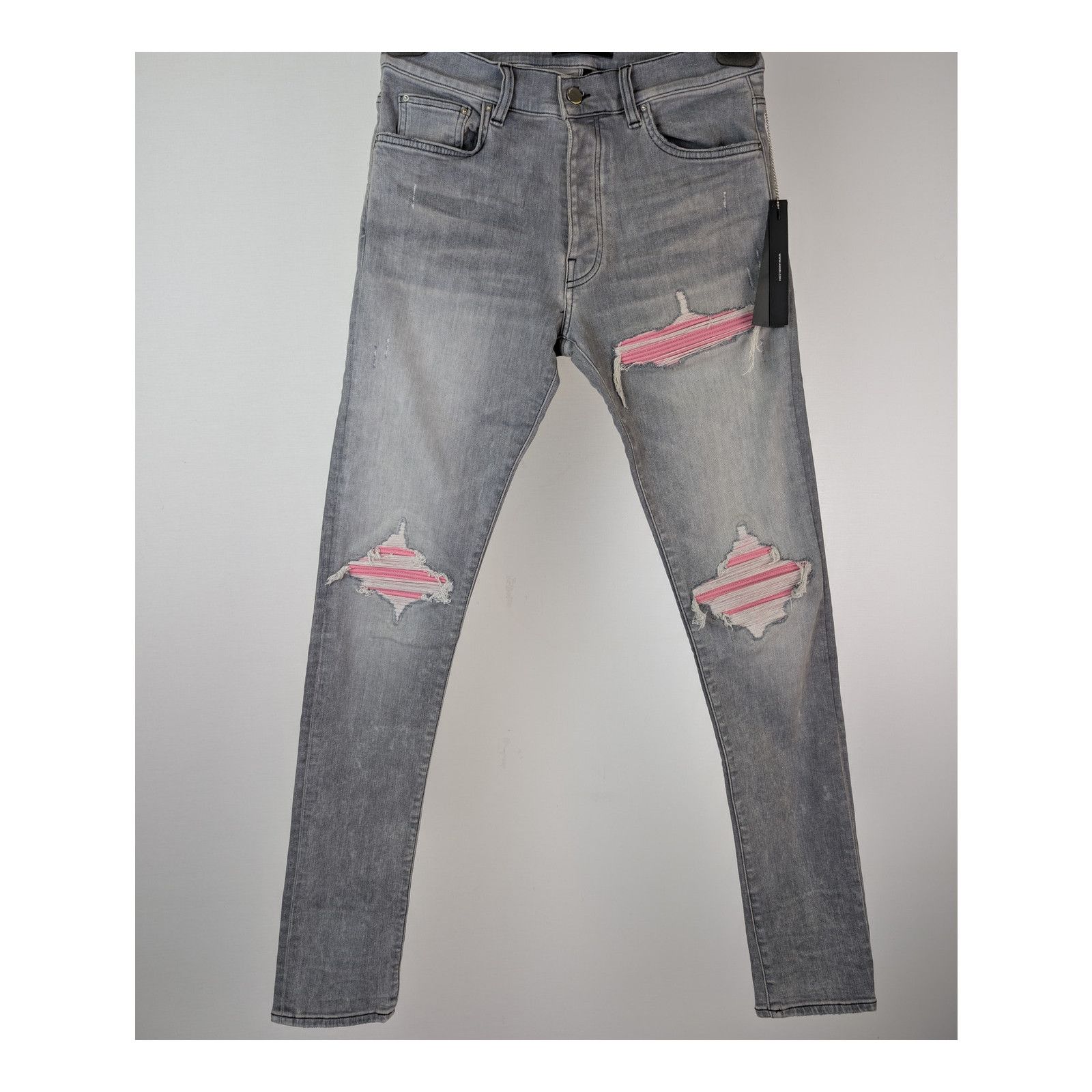 Amiri o1rshd1 Ultrasuede MX1 Denim Jeans in Concrete Grey 30 Size US 30 / EU 46 - 2 Thumbnail