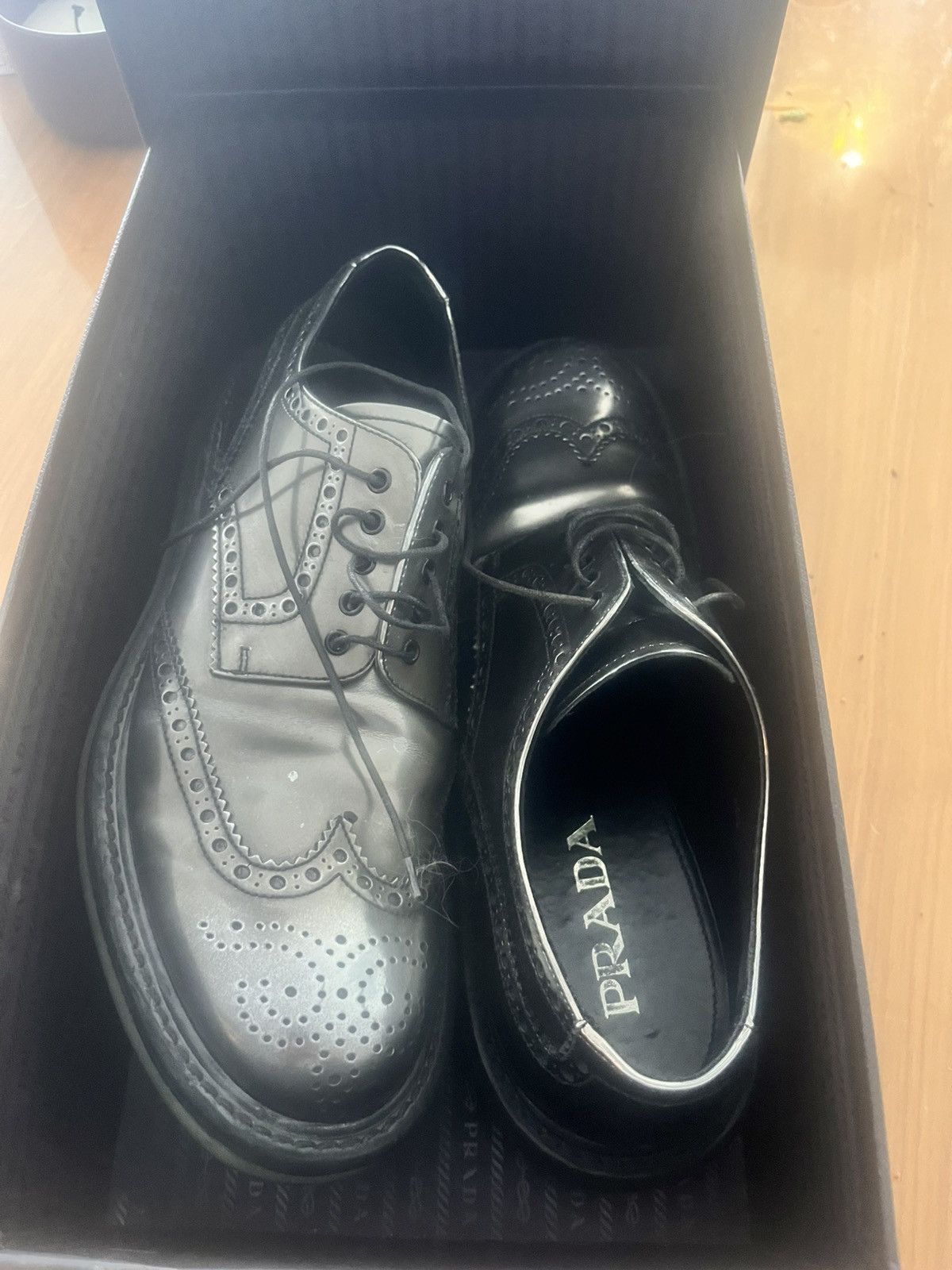 Prada Prada Silver Brogue Platforms Size US 8 / EU 41 - 1 Thumbnail