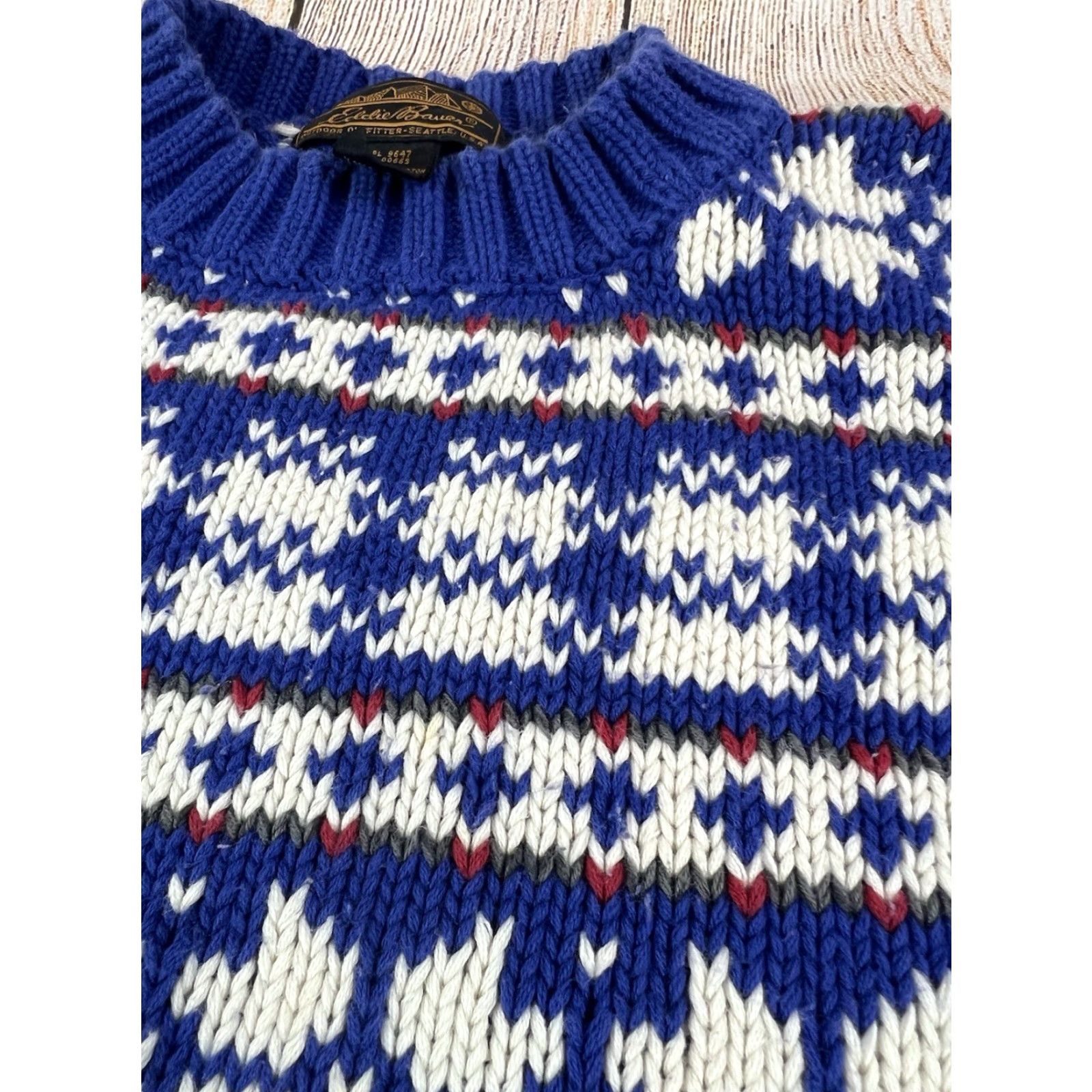 Eddie Bauer Vintage Eddie Bauer Winter Knit Pullover Size Large User: Vintage Eddie Bauer Winter Knit Pullover Size Large Size US L / EU 52-54 / 3 - 6 Thumbnail