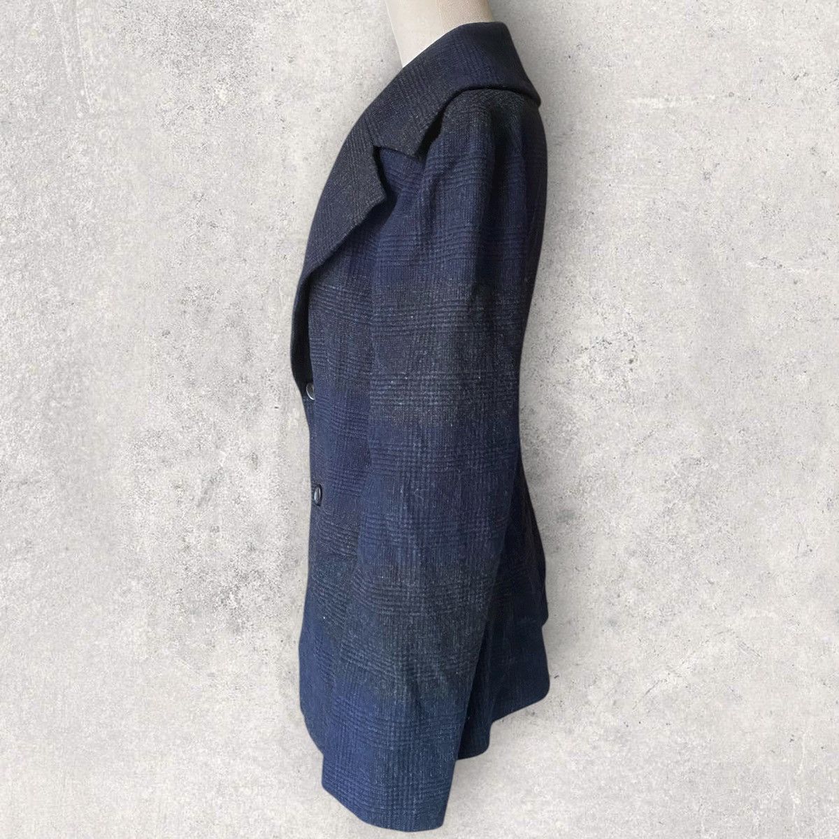 Yohji Yamamoto Yohji Yamamoto Cashmere Blend Gradience Plaid Blazer Size S / US 4 / IT 40 - 3 Thumbnail