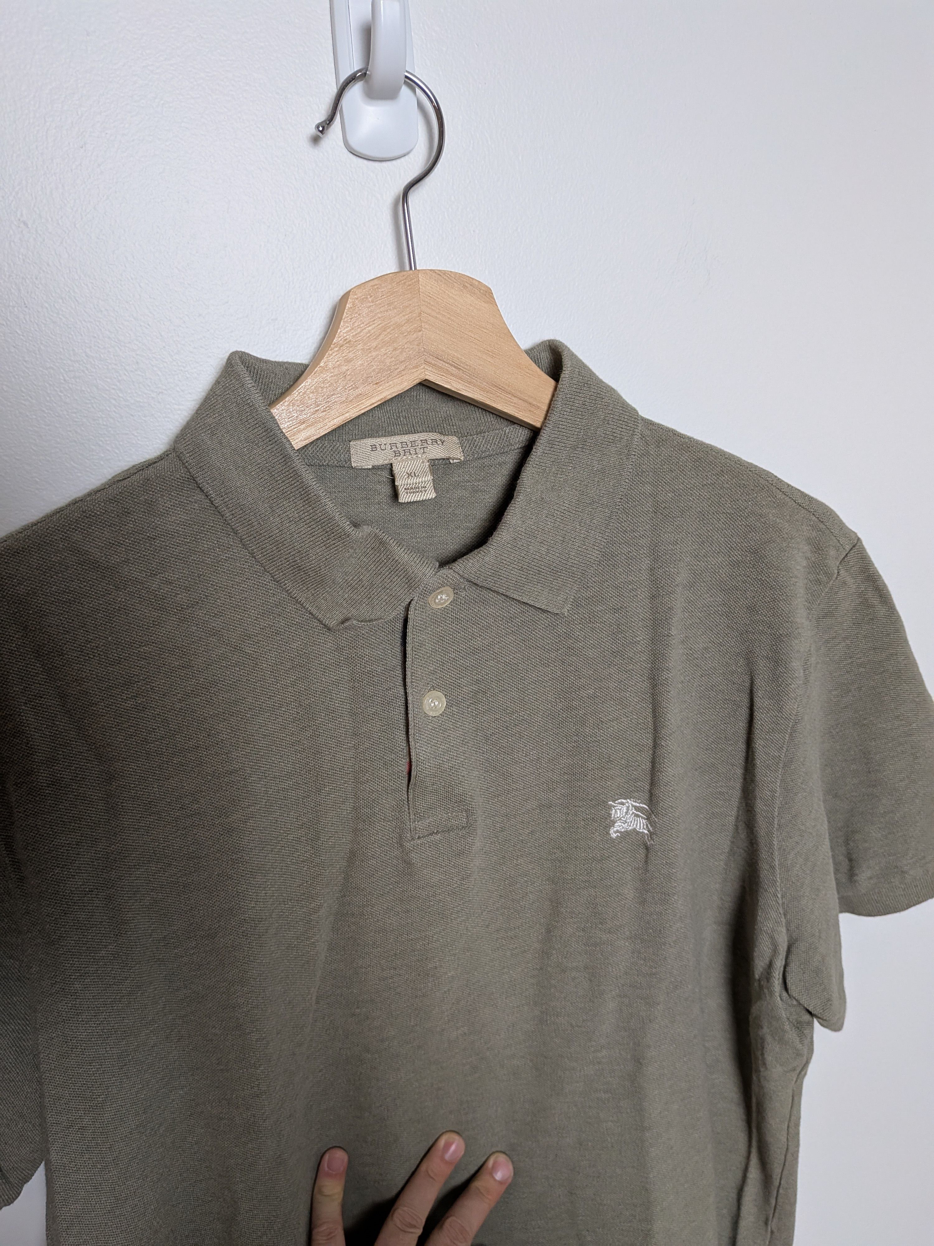 Burberry Burberry Olive Green Polo Shirt Size US M / EU 48-50 / 2 - 2 Thumbnail