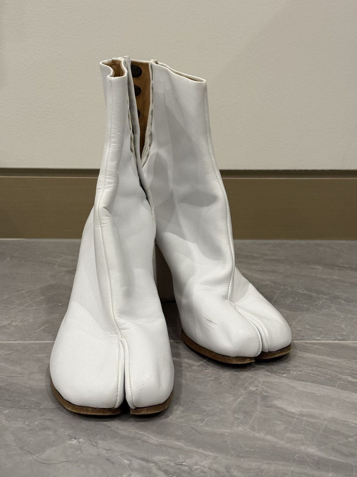 Maison Margiela Maison Margiela Tabi 80mm Leather Ankle Boots Size US 5 / IT 35 - 1 Thumbnail