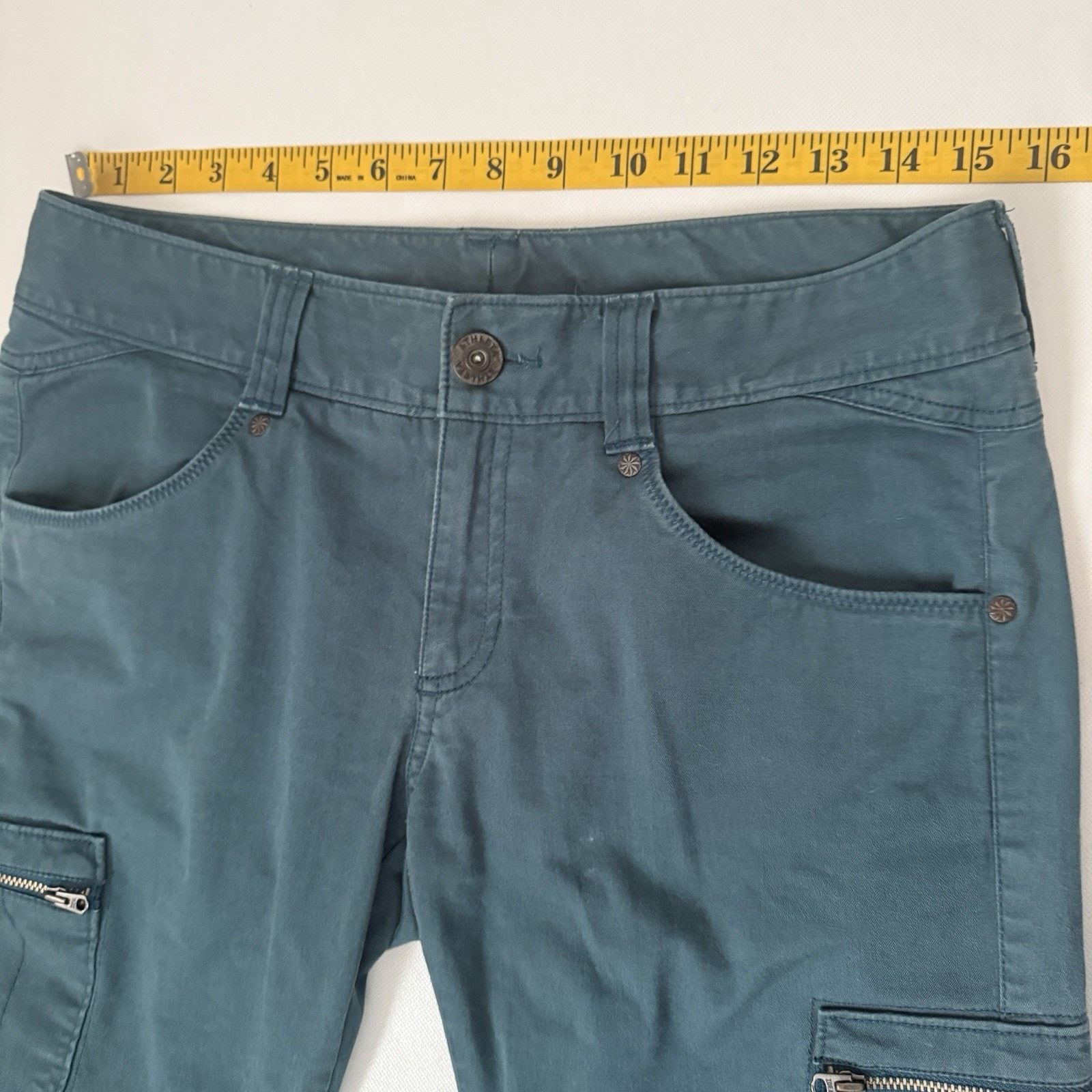Athleta Athleta Nopa Pants Teal Marine Organic Cotton Skinny Hike Size 30" / US 8 / IT 44 - 5 Thumbnail