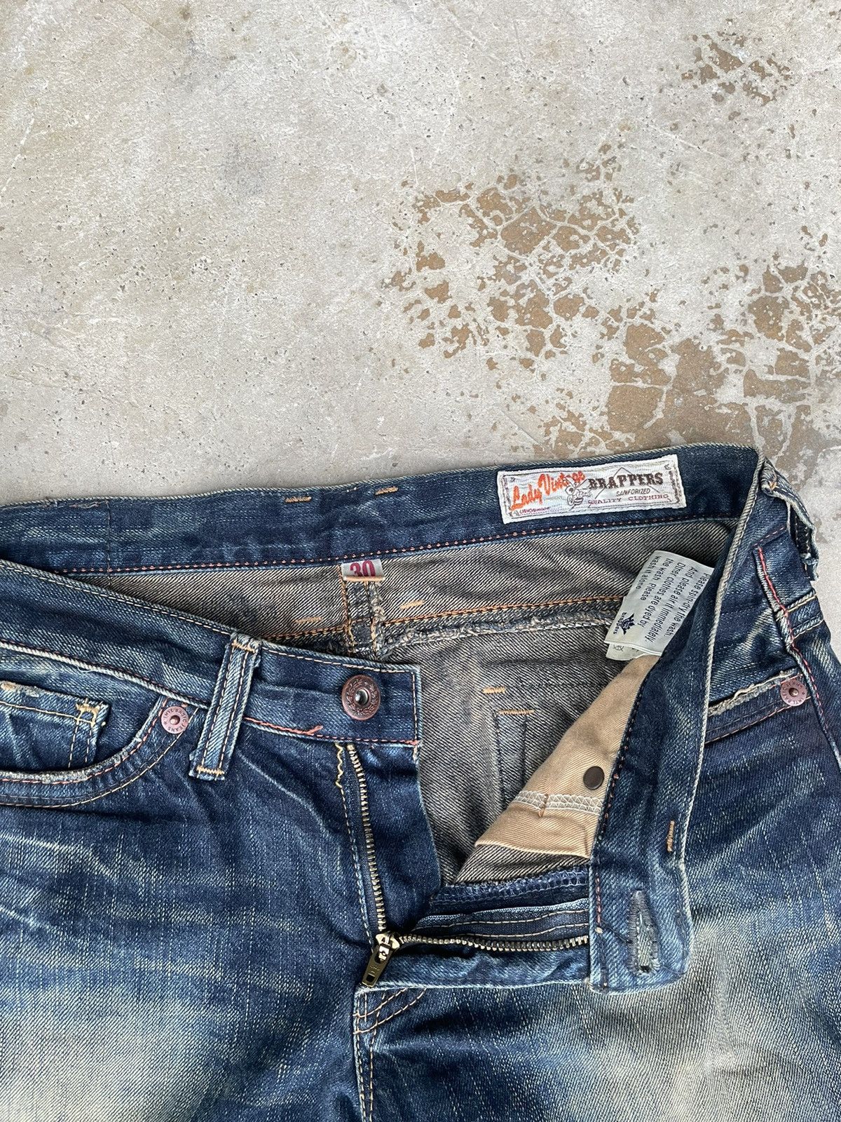 If Six Was Nine Vintage Brappers Sanforized Flare Jeans Rusty Size US 34 / EU 50 - 10 Thumbnail
