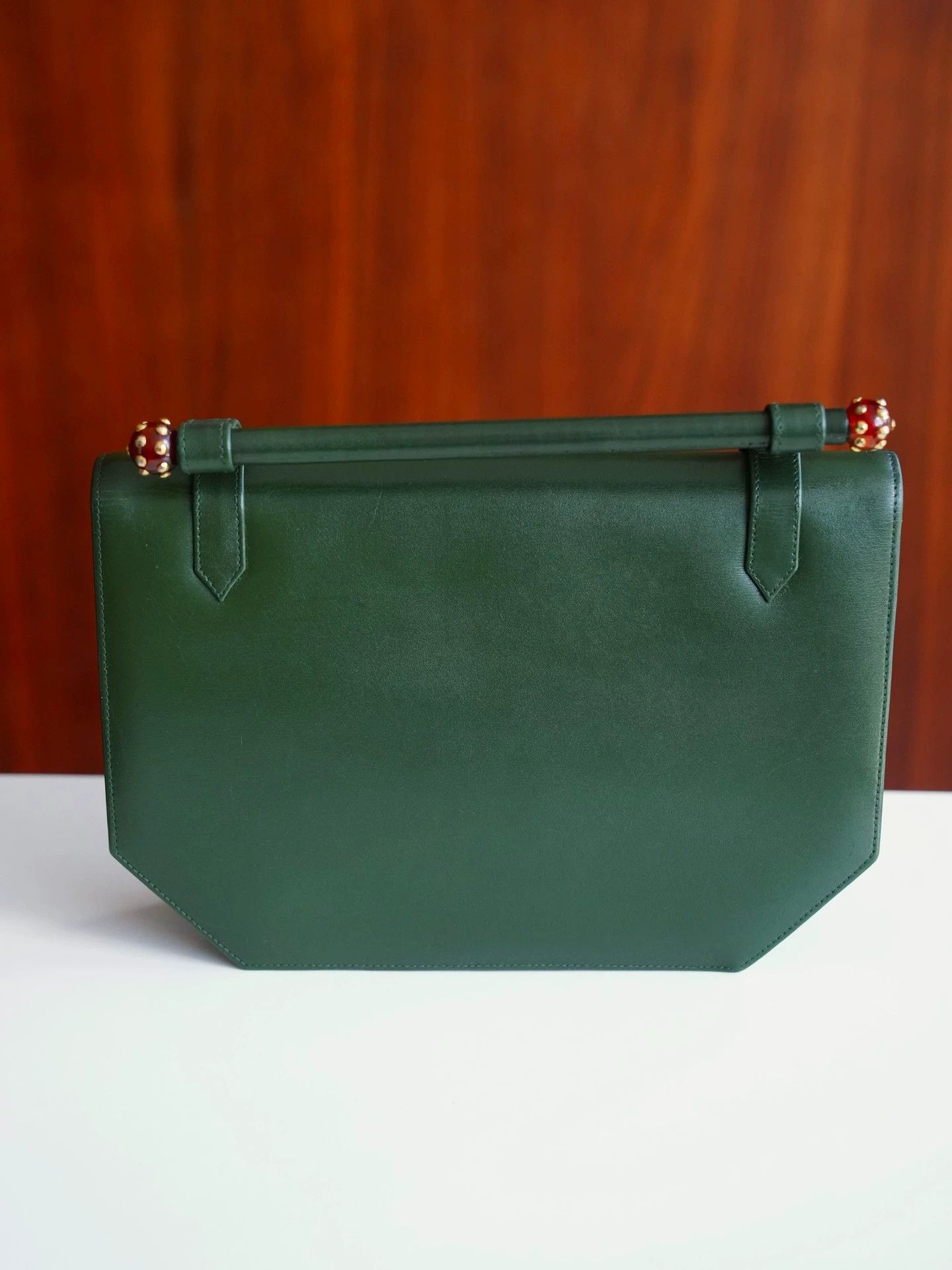 Other Morabito Vintage Dark Green 25x18 Expandable Handbag Size ONE SIZE - 5 Thumbnail