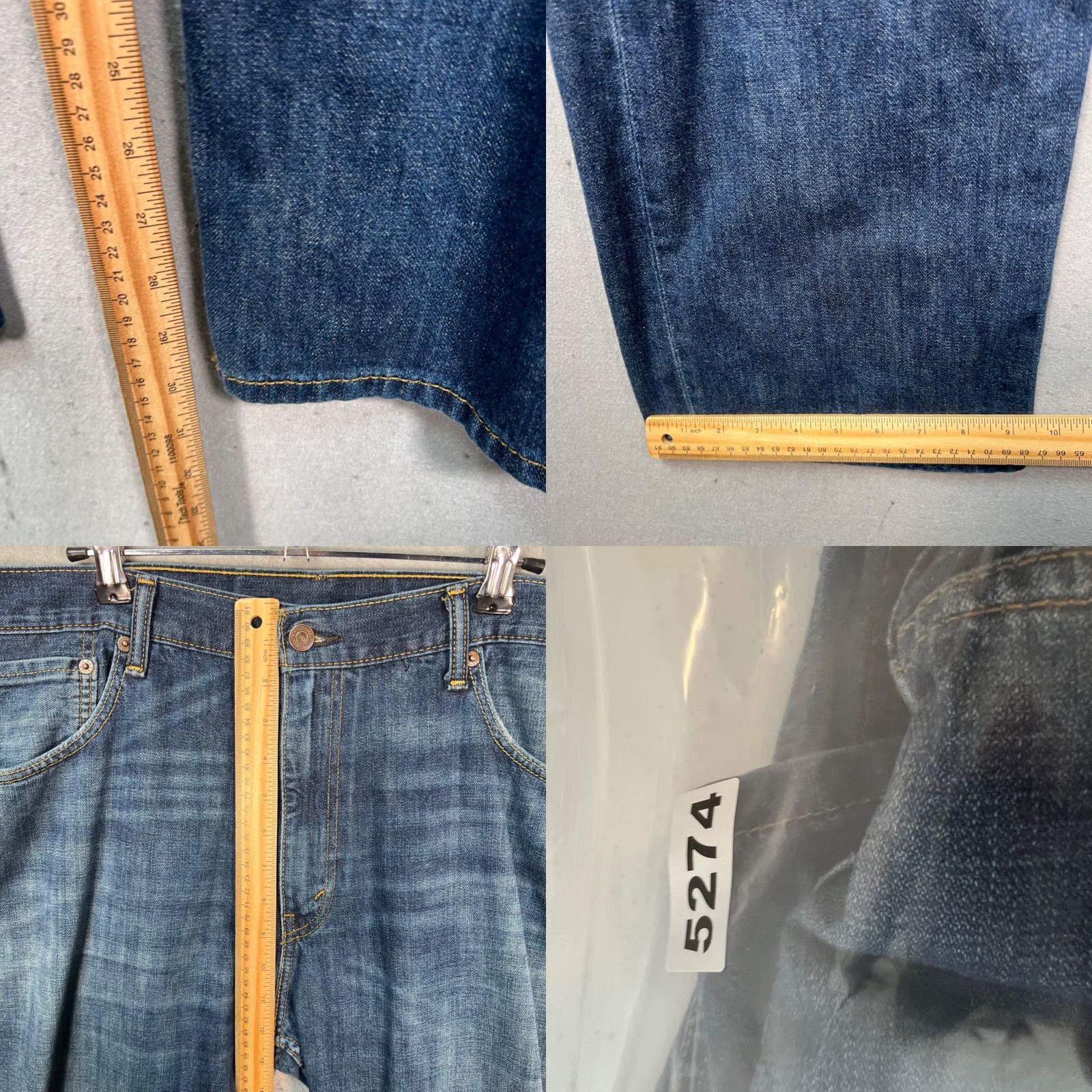 Levi's Levi's Jeans 38x32 Classic Blue 100% Cotton Denim Straight Leg 5-Pocket Design Mens Regular XS? Size US 38 / EU 54 - 8 Thumbnail
