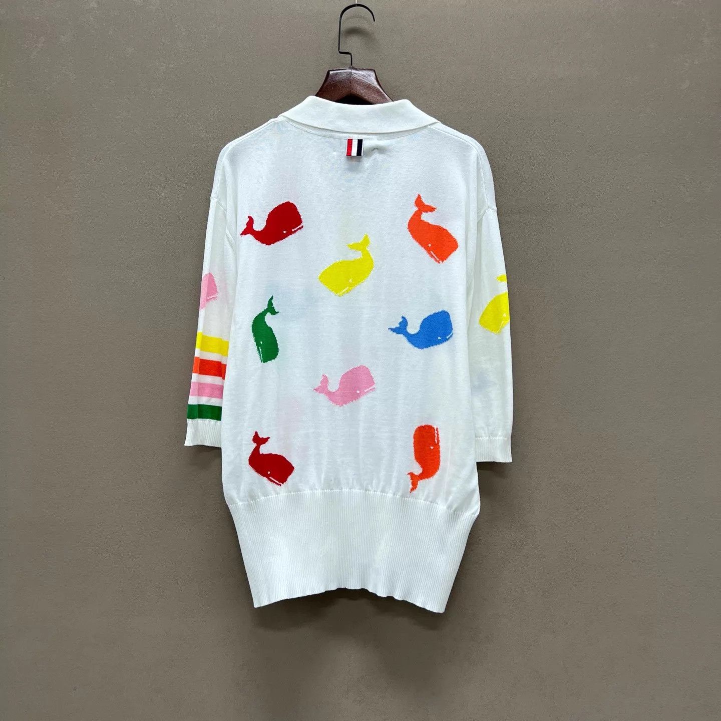 Thom Browne THOM BROWNE Polo striped knit sweater ys002078 Size US XXL / EU 58 / 5 - 2 Thumbnail