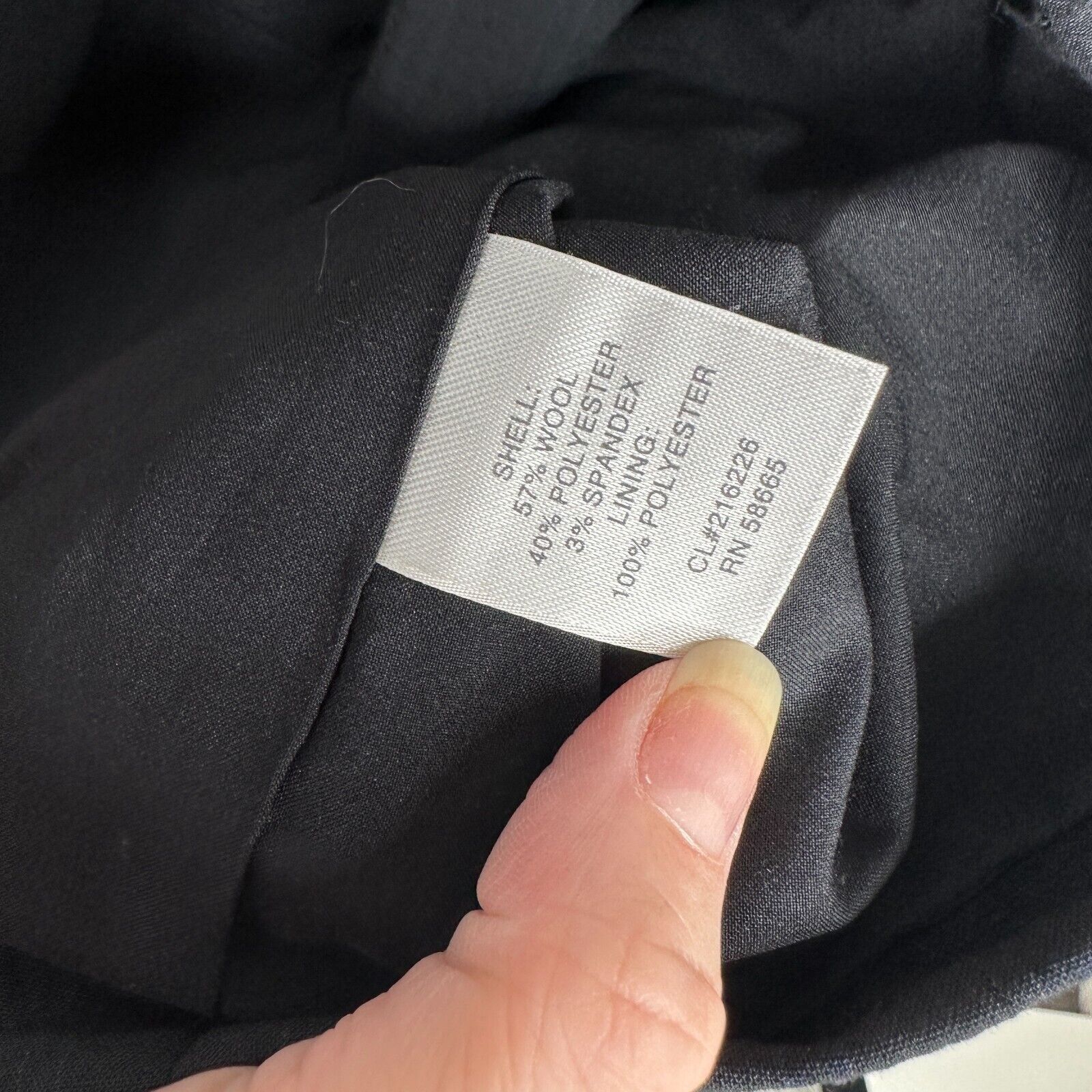 Other Classiques Navy Blue Pinstripe Peplum Waist Wool Blazer 10 Size L / US 10 / IT 46 - 6 Thumbnail