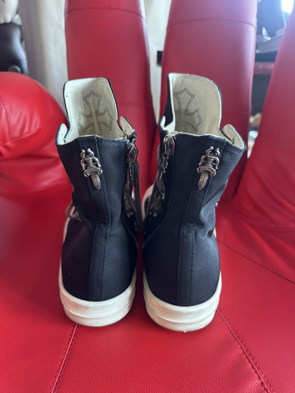 Chrome Hearts × Rick Owens CHROME HEARTS X RICK OWENS HIGHTOP SNEAKERS RARE Size US 10 / EU 43 - 4 Thumbnail
