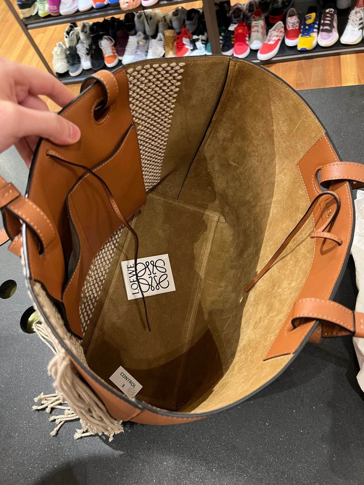 Loewe Loewe tassel fringe Cord Anagram Tote Leather Size ONE SIZE - 7 Thumbnail