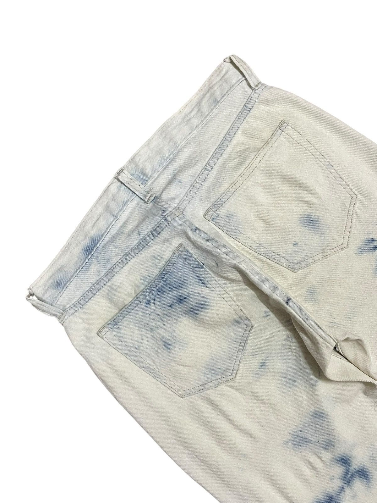 Balenciaga × Gap × Kanye West Gap Denim Indigo Tie Dye Frayed Boyfriend Jeans Size 30" / US 8 / IT 44 - 6 Thumbnail