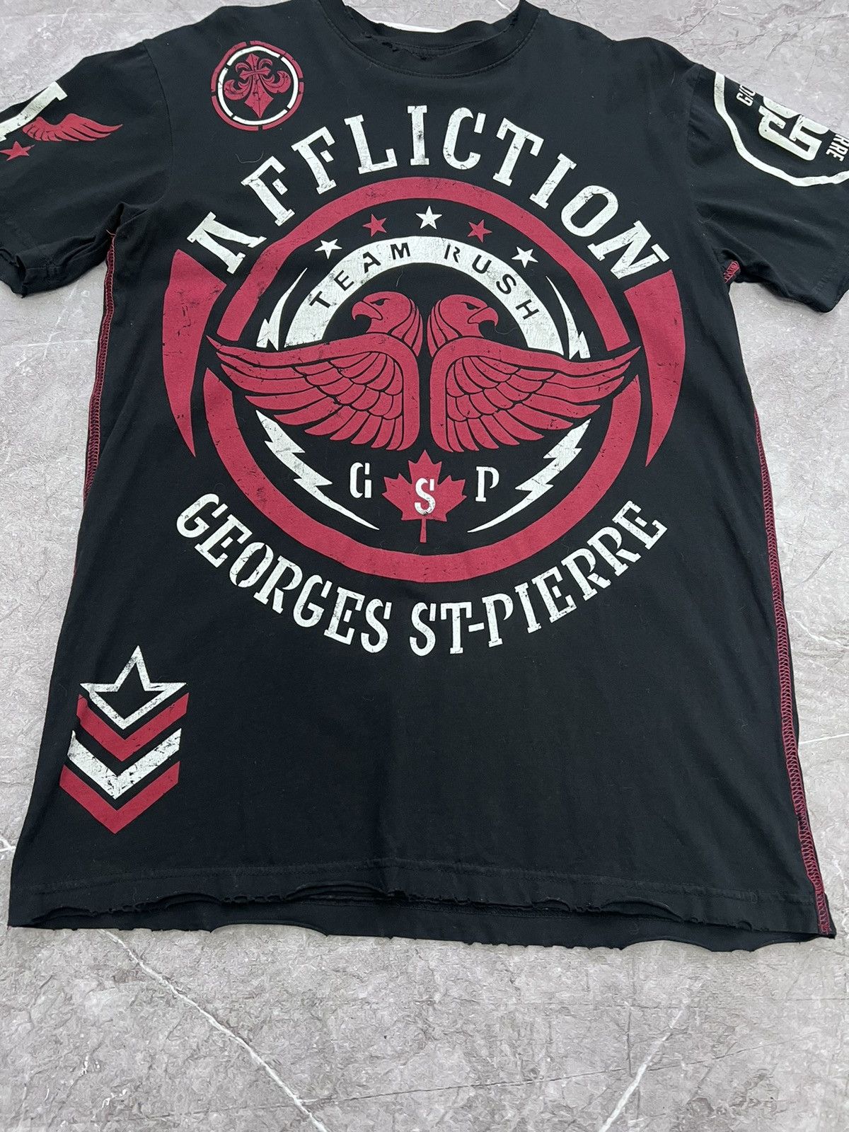 Affliction × Japanese Brand SALE💣💣 Y2K Affliction Style All Over Print T Shirt Tee Size US M / EU 48-50 / 2 - 3 Thumbnail