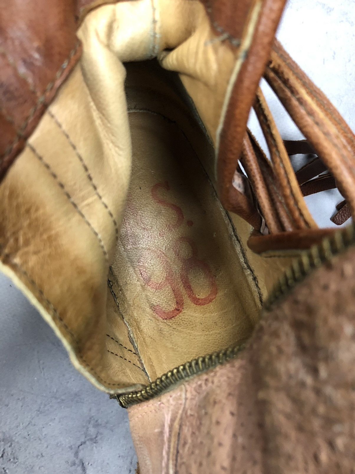 A.S.98 × Vintage A.S.98 Airstep Boots Comfort Zip Fringe Boho Sz EUR 38 Size US 8 / IT 38 - 10 Thumbnail
