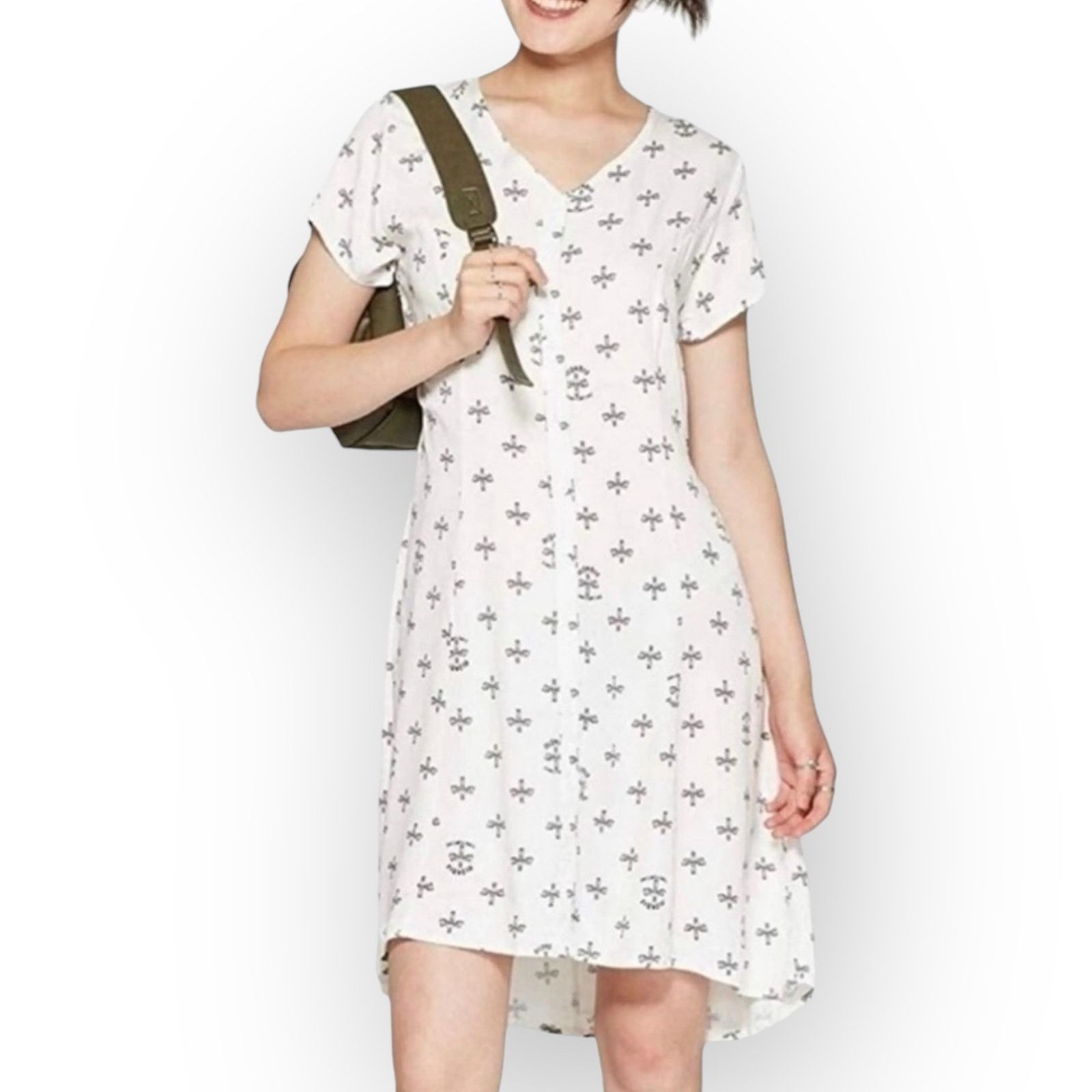 Junk Food Blondie Camp Funtime Ladies Casual White Dress | Sz L Size L / US 10 / IT 46 - 2 Thumbnail