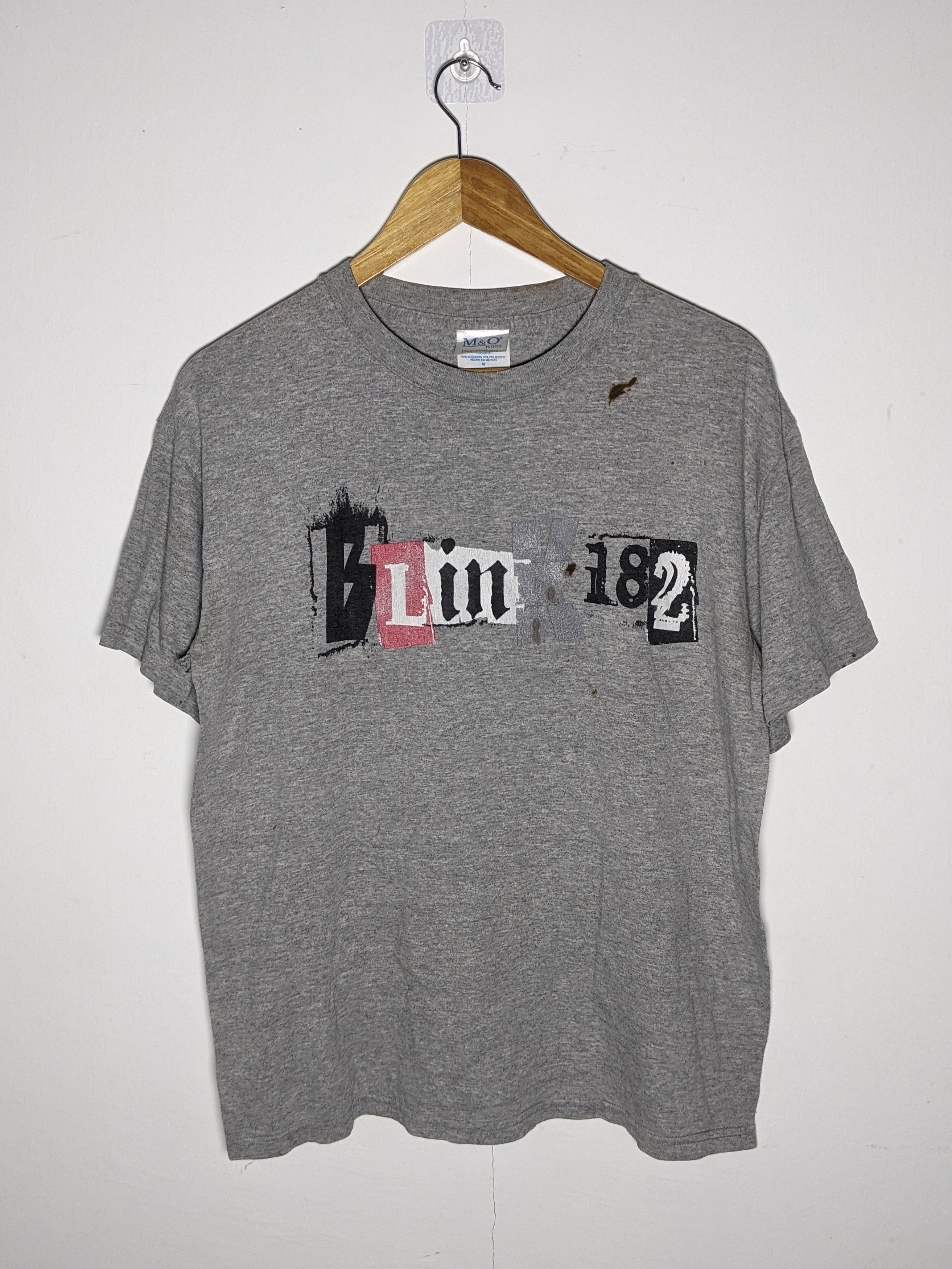 Band Tees × Vintage Vintage Y2K Blink 182 Distressed Shirt Gray Size US M / EU 48-50 / 2 - 1 Thumbnail