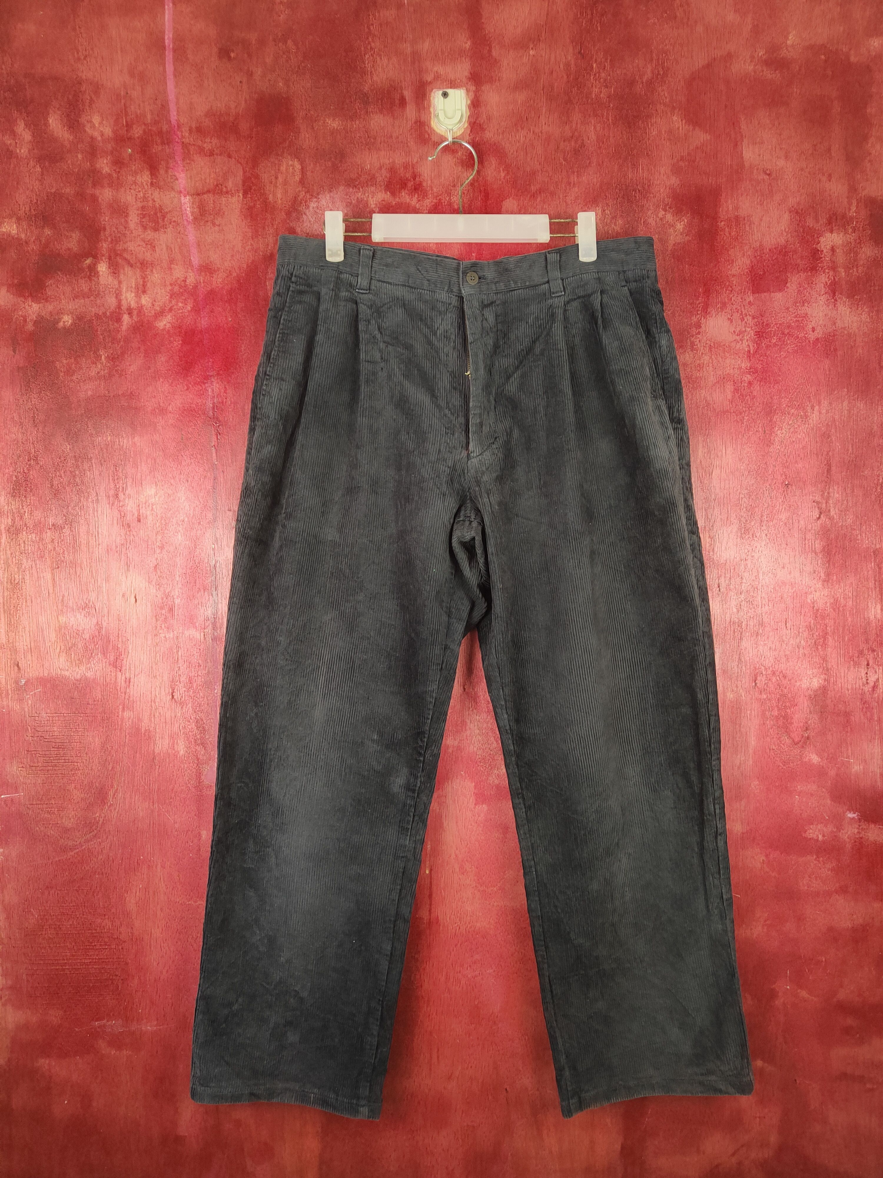 Uniqlo Uniqlo vintage japan Dark Blue Corduroy Pants #S1383 Size US 35 - 1 Thumbnail
