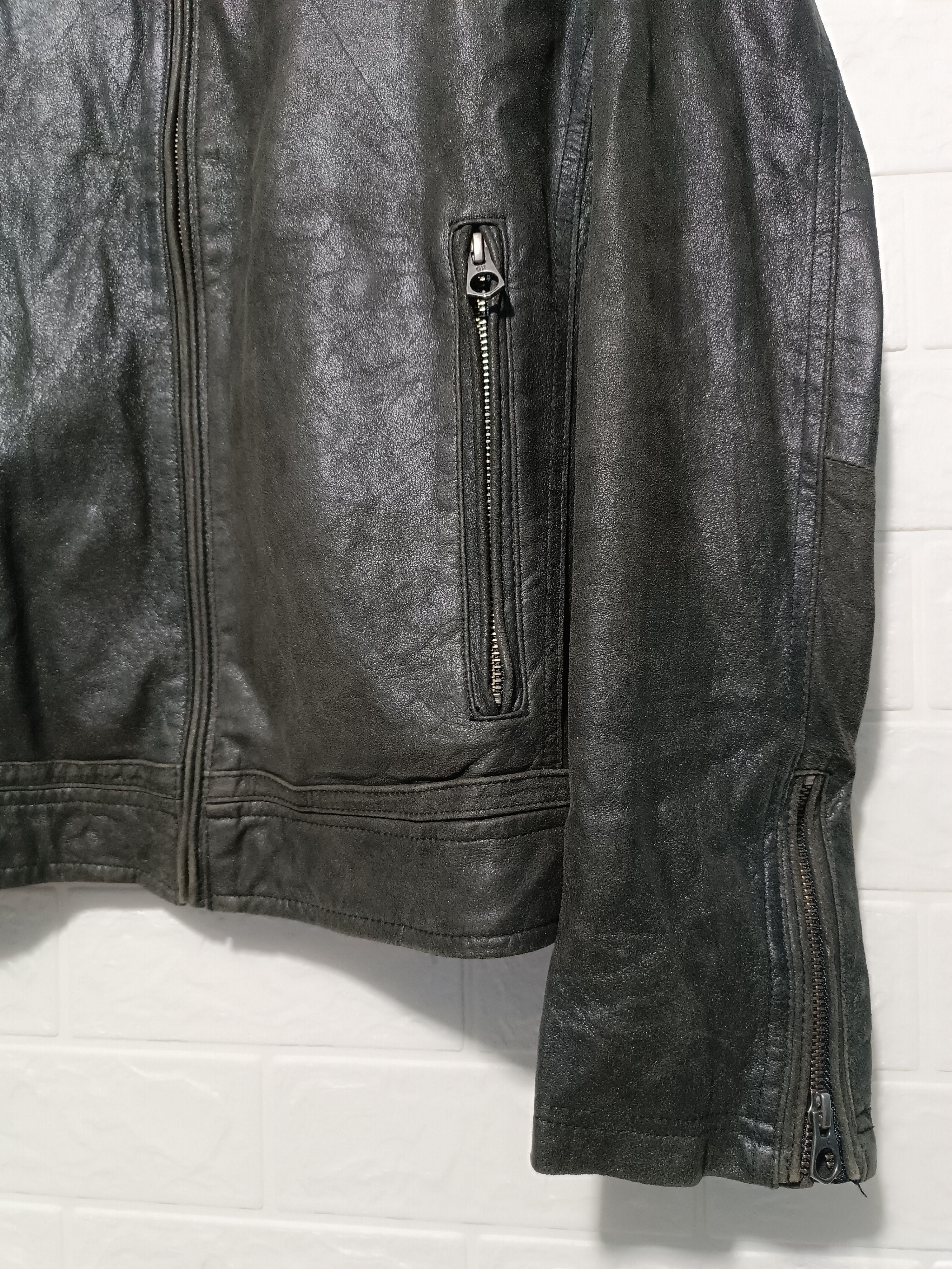 Japanese Brand Vintage Distressed Leather Biker Jacket Size US L / EU 52-54 / 3 - 6 Thumbnail
