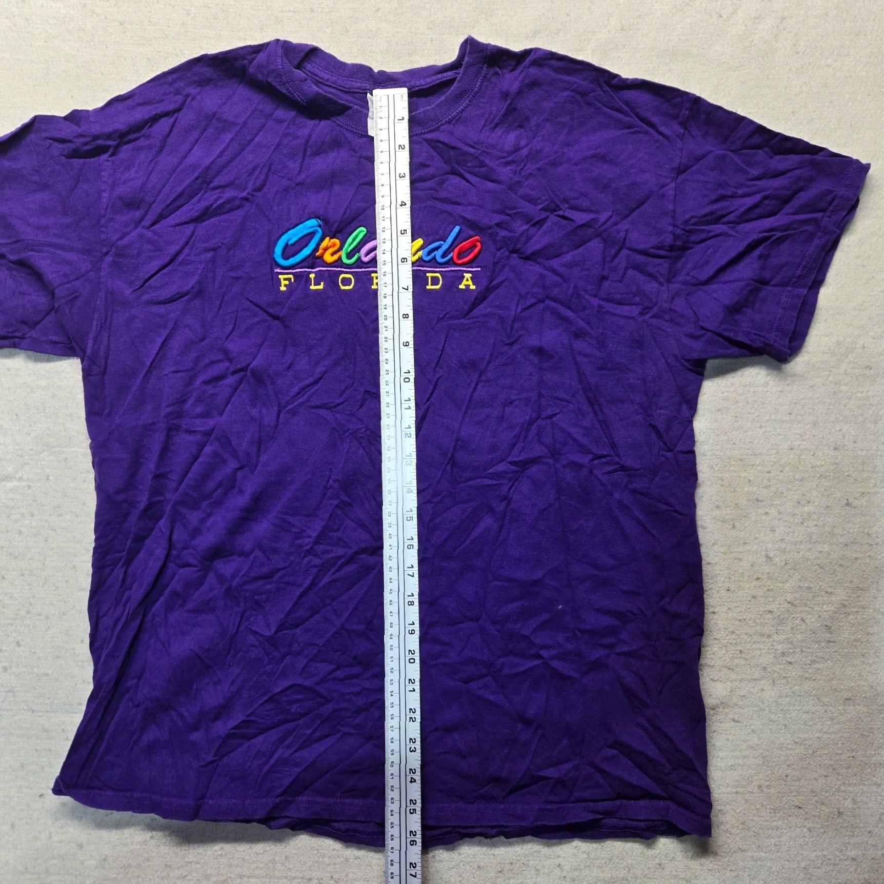 Disney VINTAGE Disney Shirt Adult XL Florida Purple Embroidered 80s 90s Art Theme Mens Size US XL / EU 56 / 4 - 7 Thumbnail