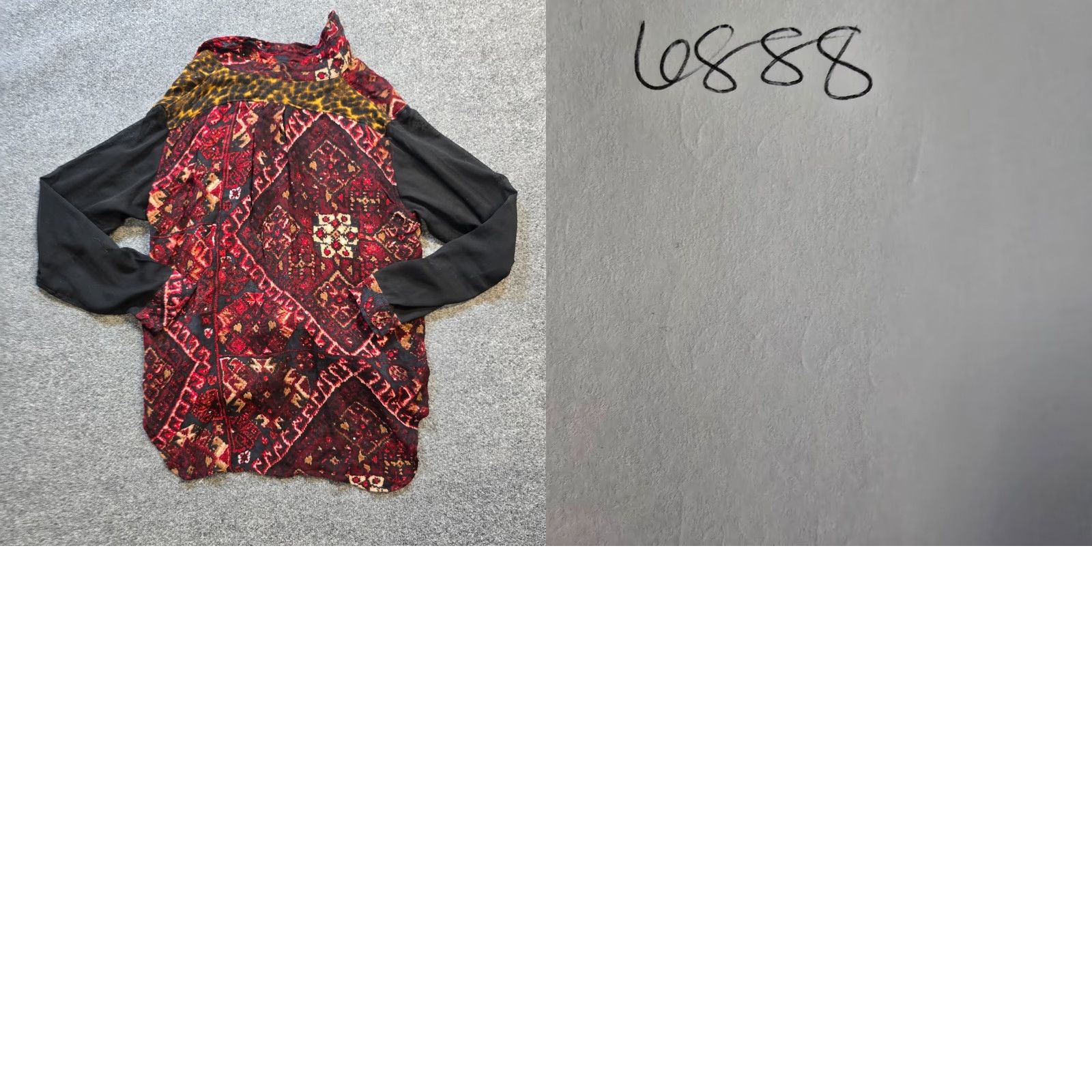 Ralph Lauren Ralph Lauren Denim & Supply Top Womens Medium Black Leopard Western Gauze Casual Shirt Size M / US 6-8 / IT 42-44 - 8 Thumbnail