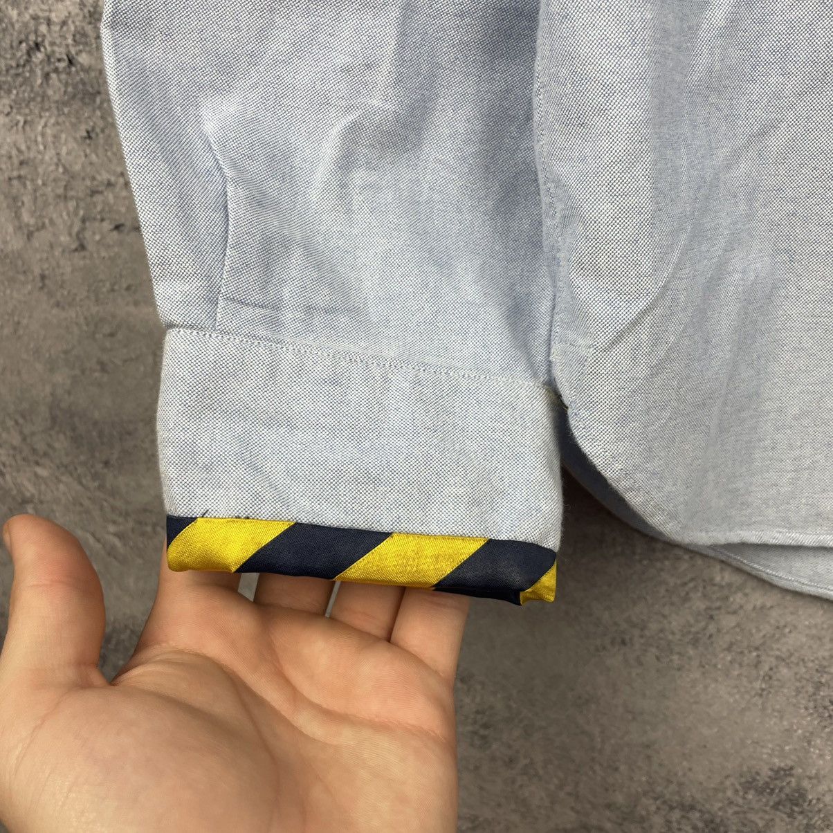 Polo Ralph Lauren Polo Ralph Lauren Rugby Patchwork Oxford Blue Shirt Size US M / EU 48-50 / 2 - 9 Thumbnail