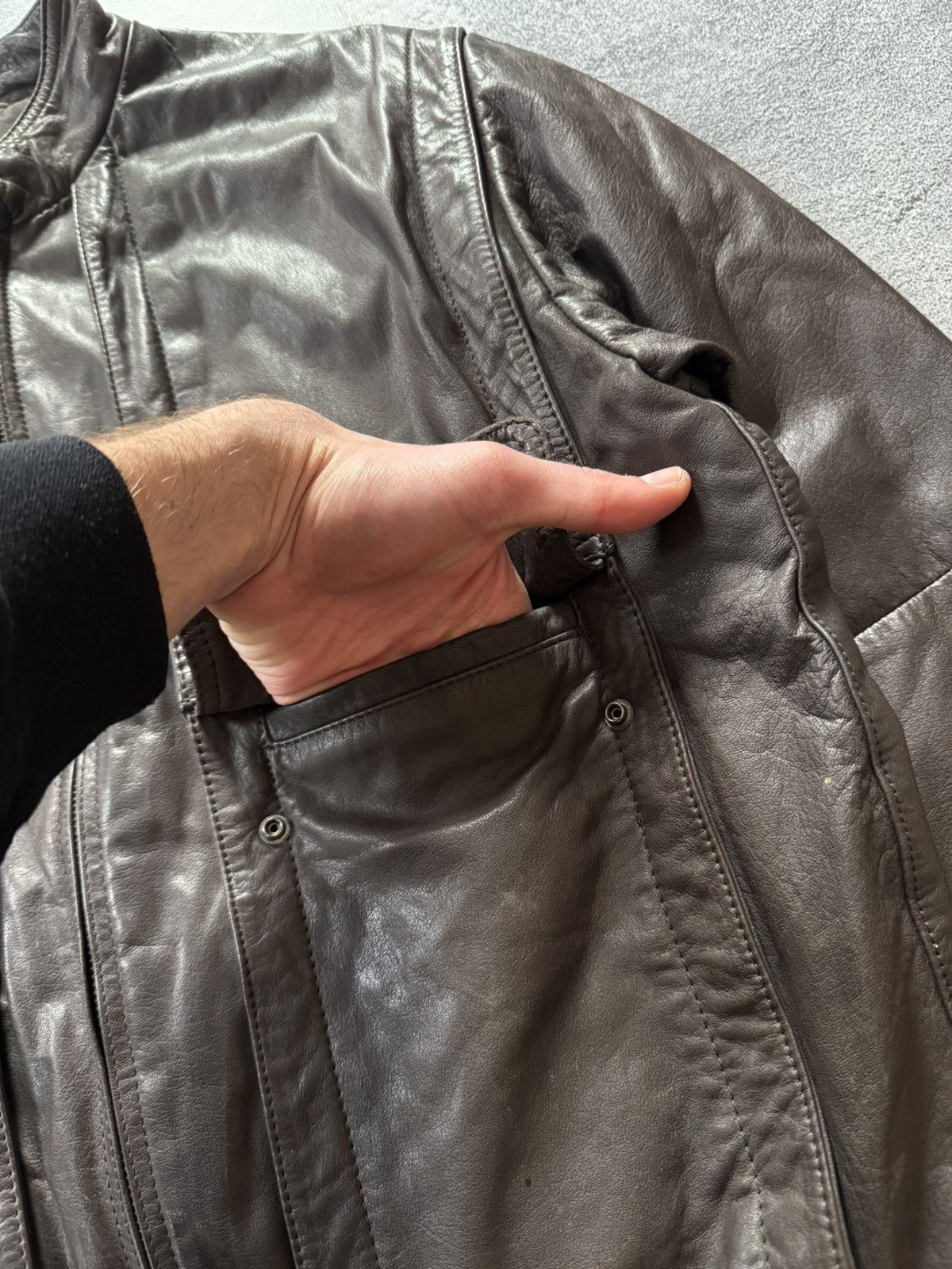 Vintage Leather S aviator bomber pilot jacket coat brown Size US S / EU 44-46 / 1 - 10 Thumbnail