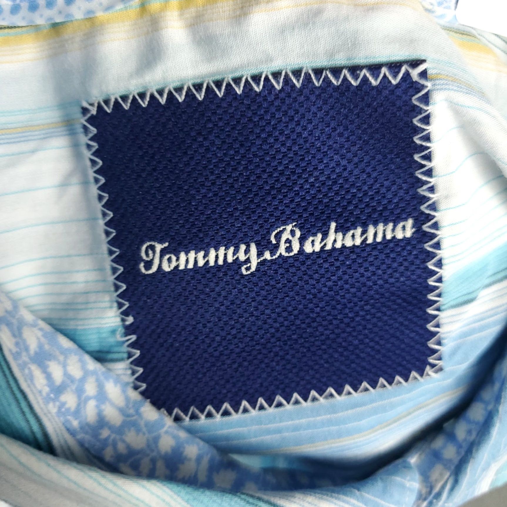 Tommy Bahama Tommy Bahama Button-Up Shirt Mens Medium Blue Striped Cotton Long Sleeve Size US M / EU 48-50 / 2 - 7 Thumbnail