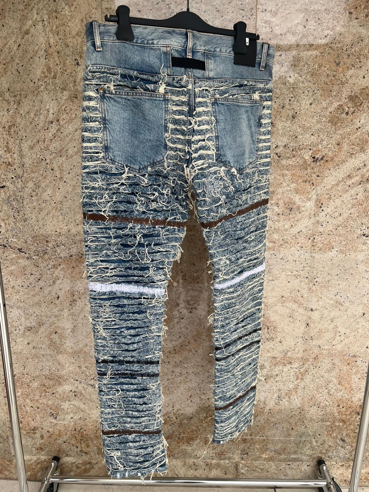 Alyx × Blackmeans 6 Pocket Blackmeans Distressed & Frayed Denim in Blue Size US 36 / EU 52 - 18 Thumbnail