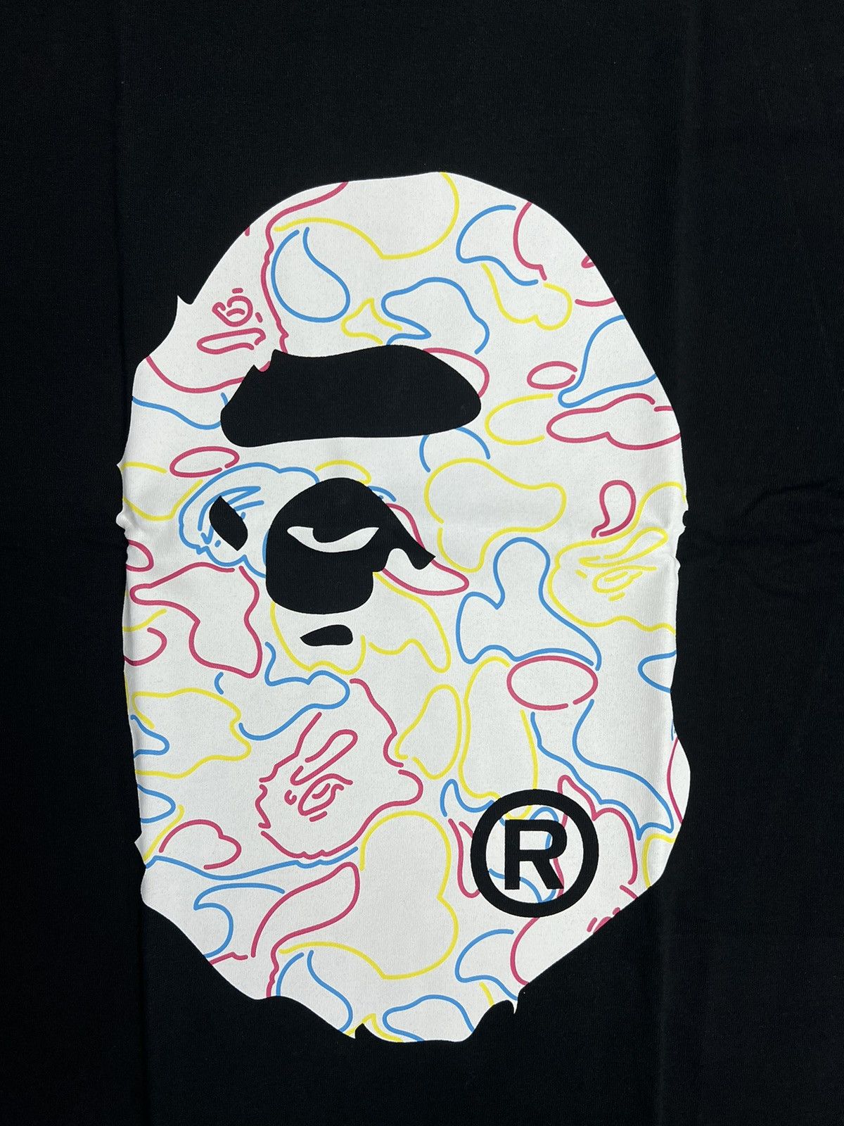 Bape Bape Neon Camo Big Ape Head T-Shirt Size US XXL / EU 58 / 5 - 2 Thumbnail