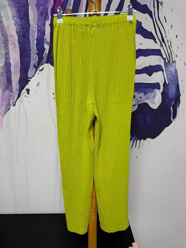 Issey Miyake Issey Miyake size:1 Green mainline toothpick pants Size 23" - 2 Thumbnail