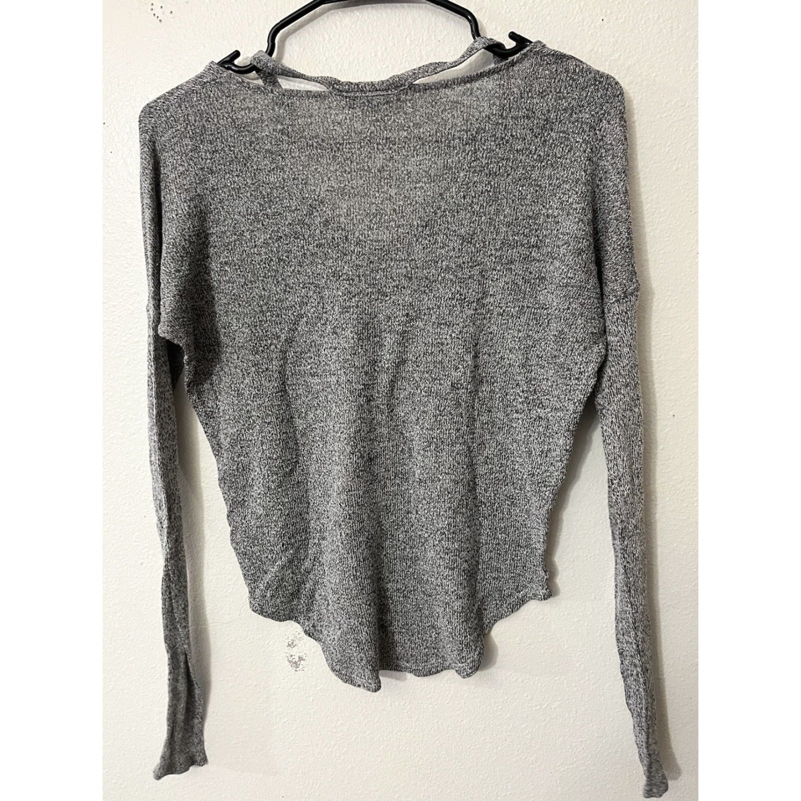 Express VINTAGE EXPRESS Shirt Women’s Small Gray Heather Open Shoulder V-Neck Dolman Blouse Womens Small Gray Heather Open Shoulder Blouse 90s? Size S / US 4 / IT 40 - 3 Thumbnail