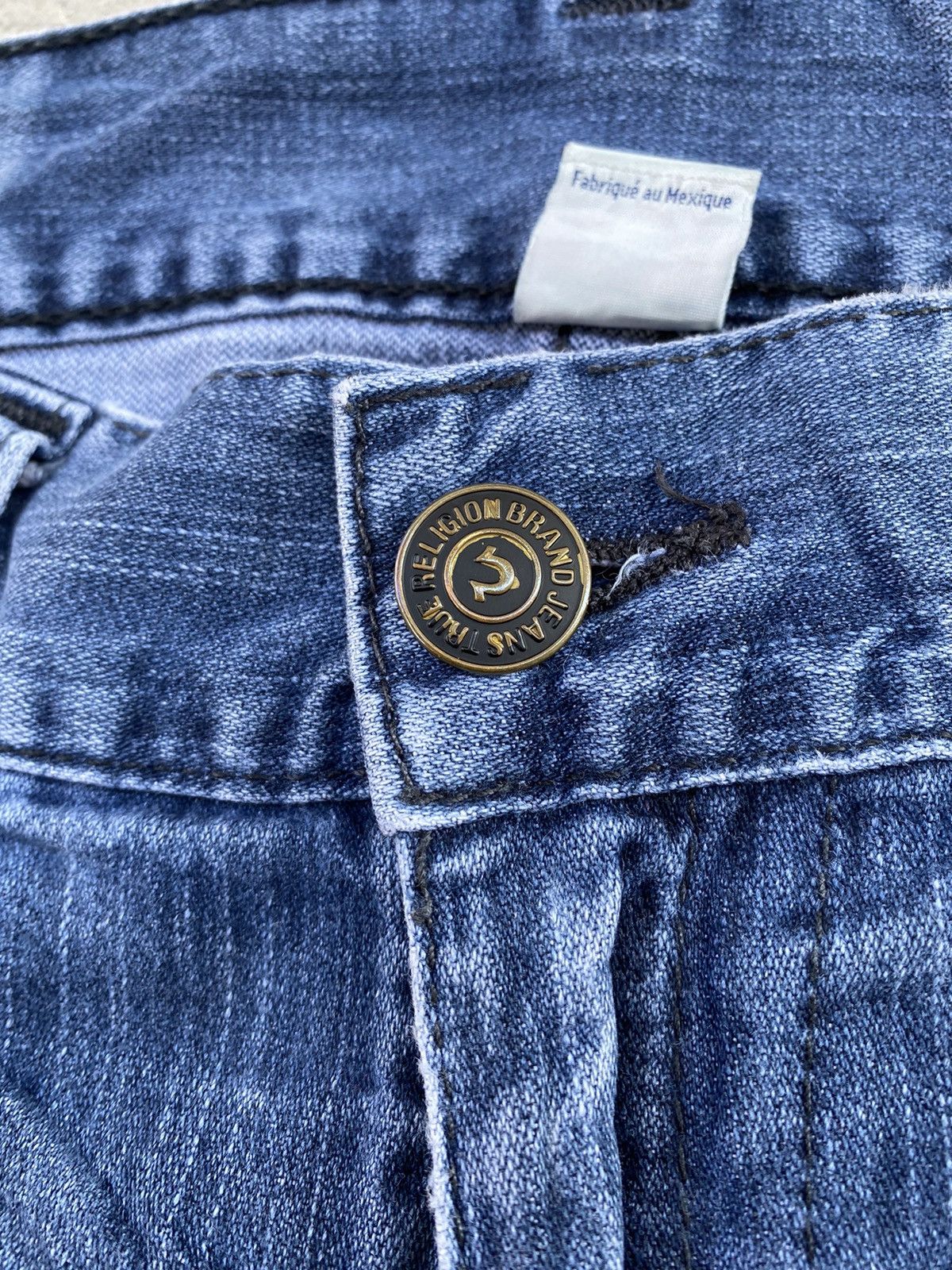 True Religion Vintage True Religion Distressed Denim Pants Size US 35 - 10 Thumbnail