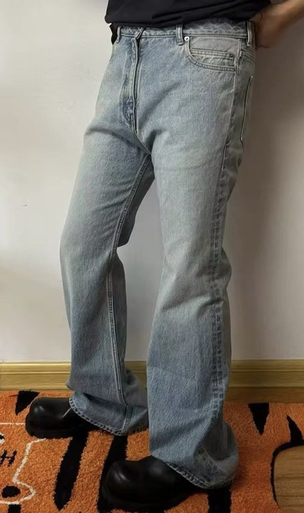 Jean Vintage Washed Blue Straight Baggy Denim Size US 32 / EU 48 - 2 Thumbnail