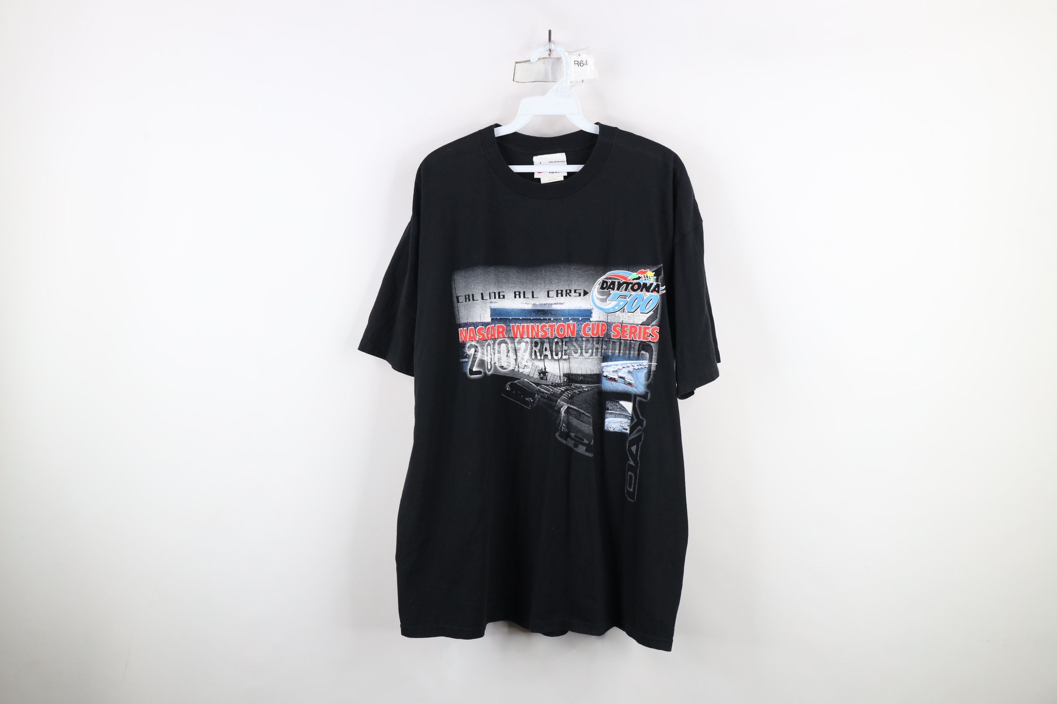 Vintage Vintage Y2K 2002 NASACAR Print Daytona 500 T-Shirt Black Size US L / EU 52-54 / 3 - 1 Thumbnail