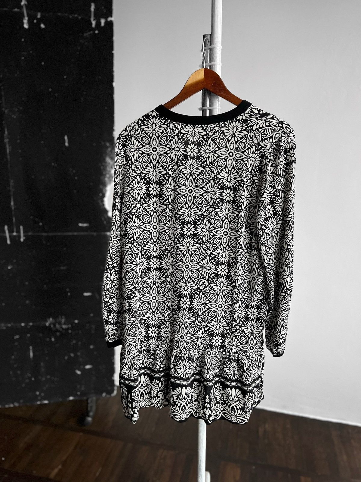 Designer × Zara Zara Womens V-Neck Full Printed Floral Viscose Shirt Dress Size L / US 10 / IT 46 - 6 Thumbnail