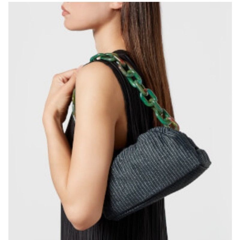 Mansur Gavriel Mansur Gavriel Twist Mini Cloud Raffia Clutch Bag Size ONE SIZE - 2 Thumbnail