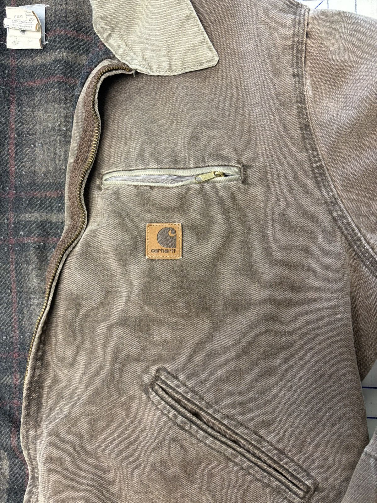 Carhartt Noisette “Never Call 911” Vintage Carhartt Canvas Jacket Size US L / EU 52-54 / 3 - 5 Thumbnail