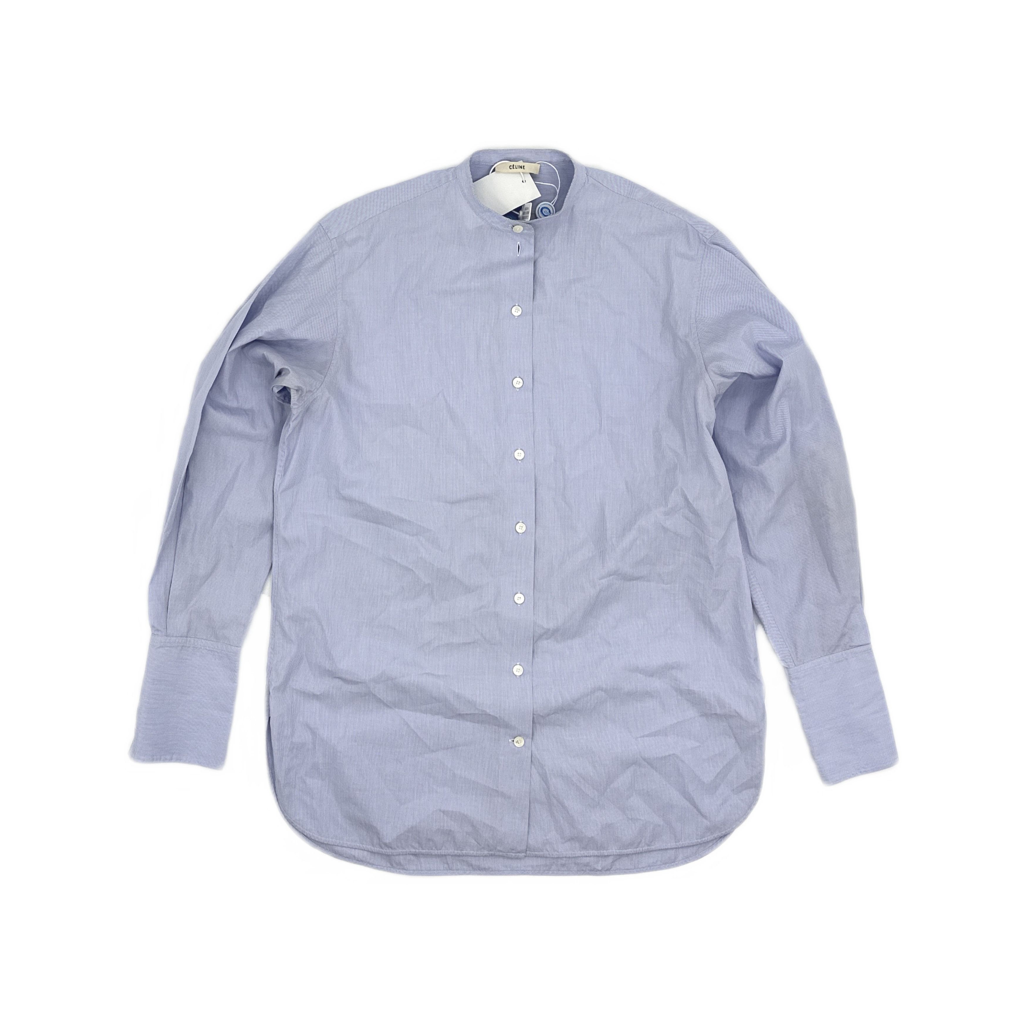 Celine Celine Embroidered Sleeve Button Up Shirt Size 36 Size XS / US 0-2 / IT 36-38 - 1 Thumbnail