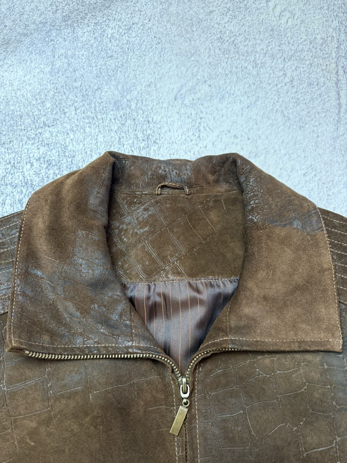 Leather Vintage Cowboy Avant Garde Y2K Brown Crazy Leather Jacket Size US L / EU 52-54 / 3 - 11 Thumbnail