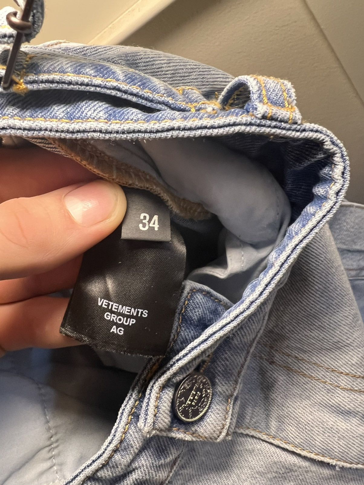 Vetements Vetements Blue & Black Runway Deconstructed Cargo Pants Size US 34 / EU 50 - 4 Thumbnail