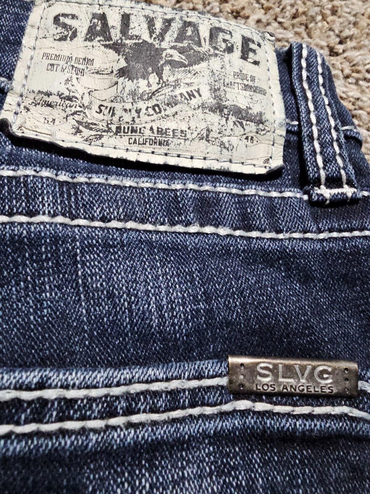 Salvage BUCKLE BKE Dungarees Salvage 31x32 HAVOC Straight Slim Fit Size US 31 - 10 Thumbnail