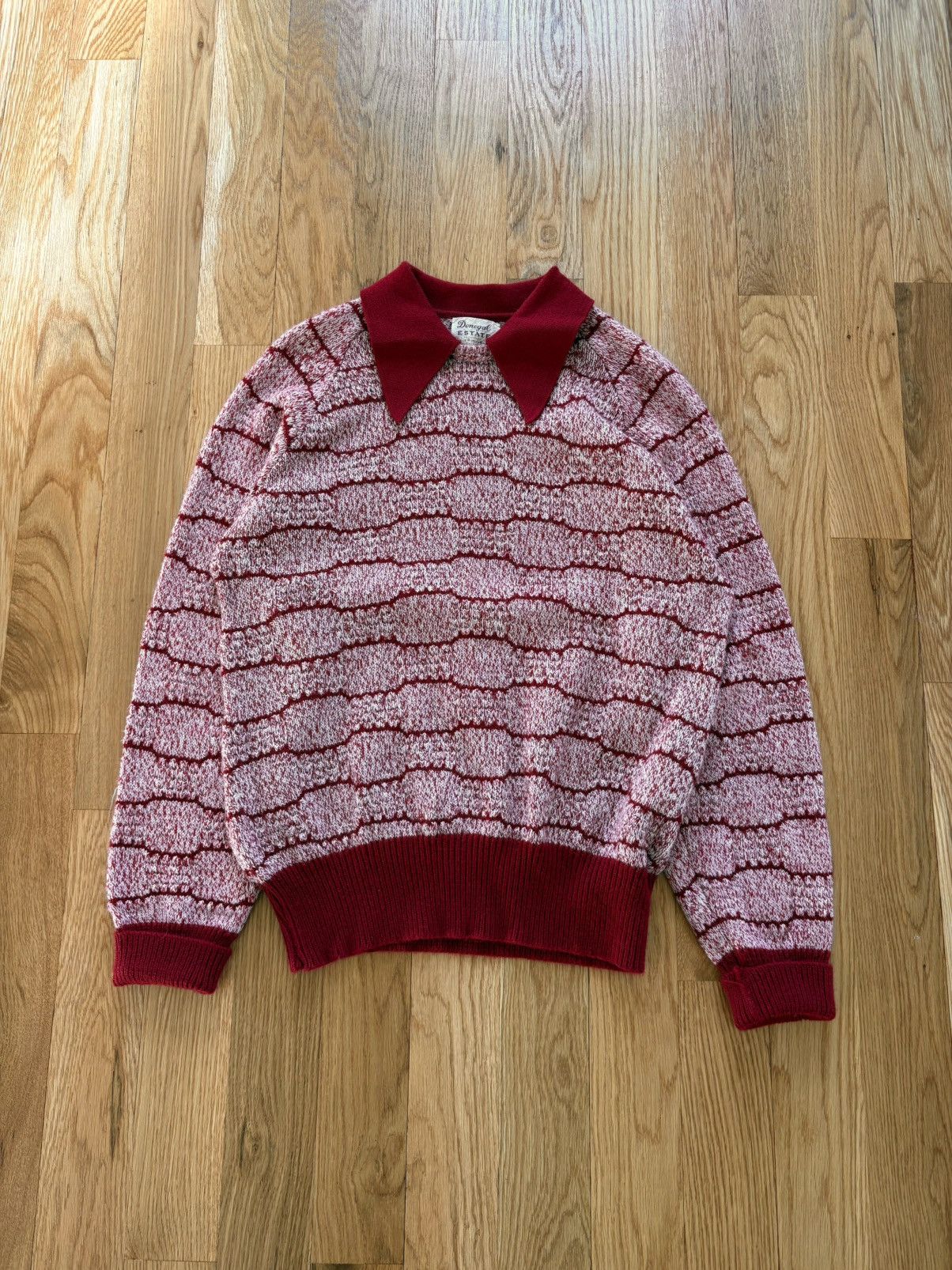 Other Donegal Estate Vintage 60s Orlon Acrylic Knit Polo Sweater L Size US L / EU 52-54 / 3 - 1 Thumbnail