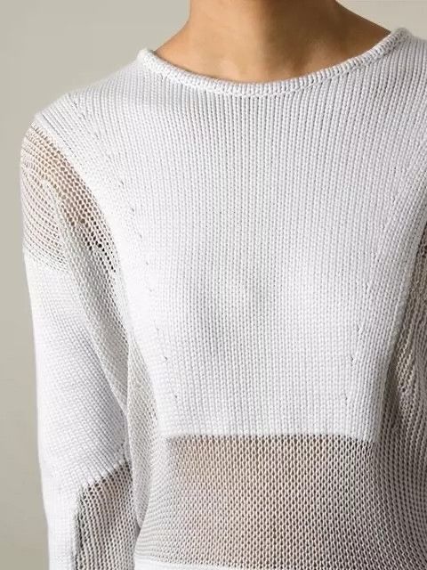 Helmut Lang HELMUT LANG Light grey knit top Size S / US 4 / IT 40 - 2 Thumbnail